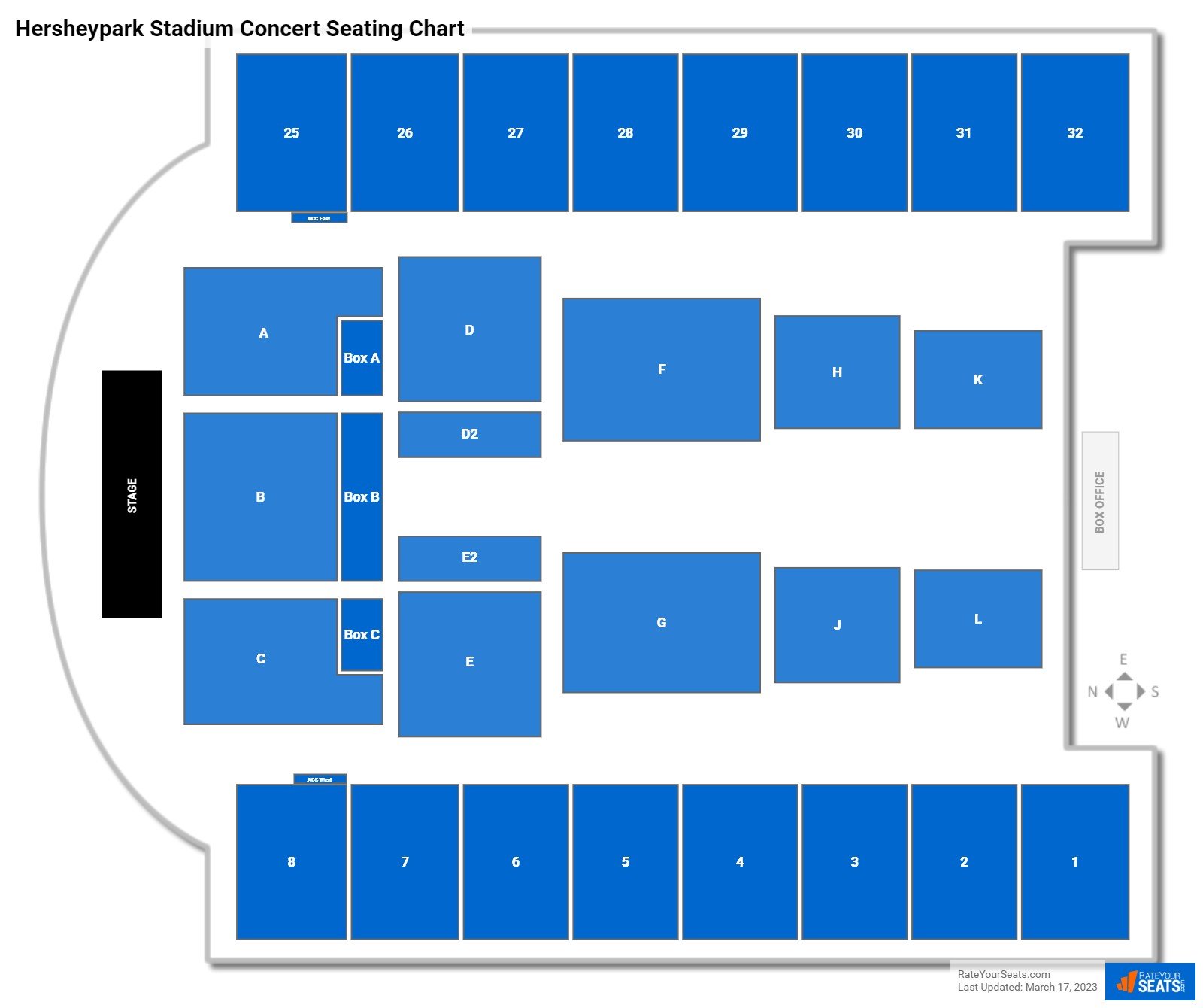 Hersheypark Stadium Seating Chart Rateyourseats Com