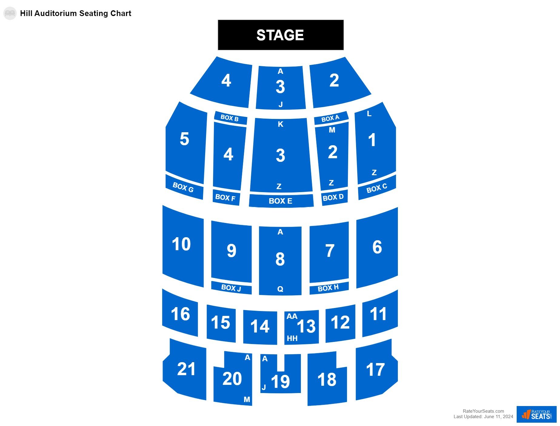 Hill Auditorium Seating Chart