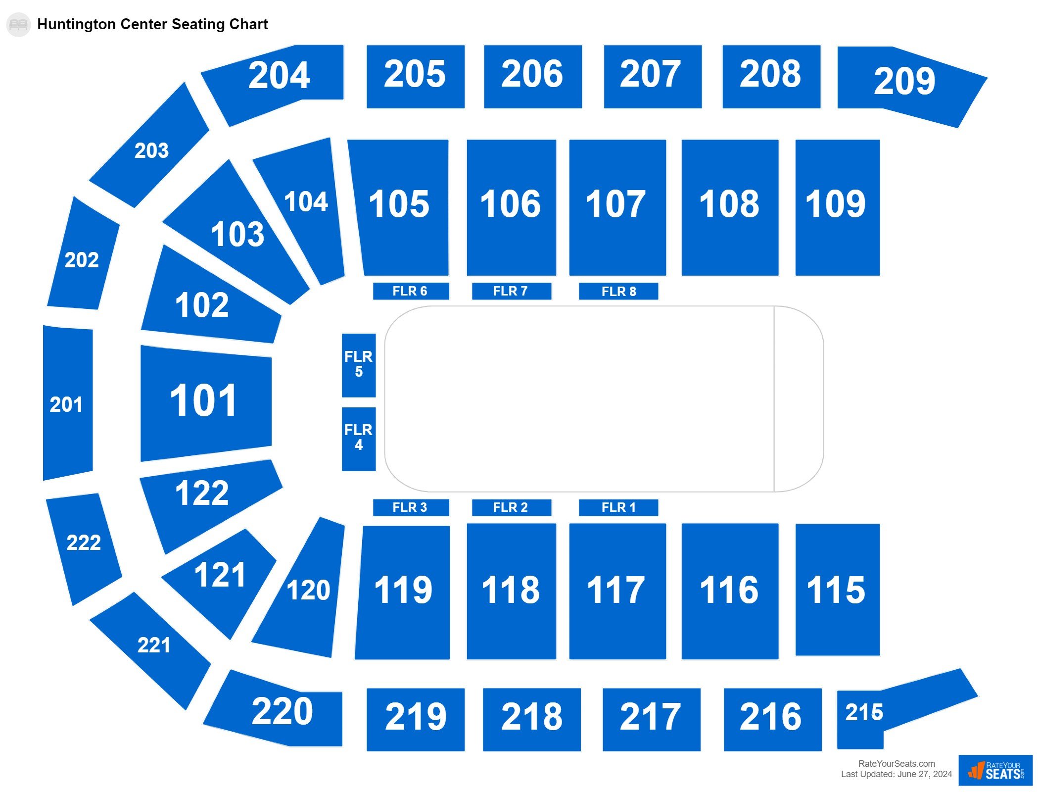 Family seating chart at Huntington Center