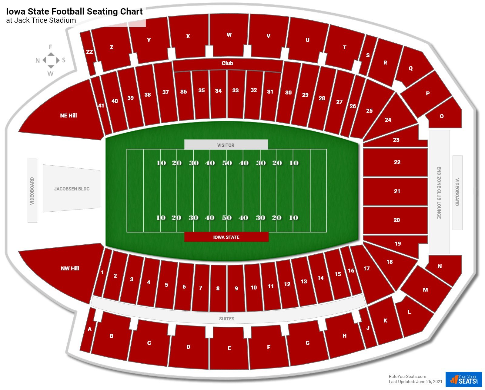 Jack Trice Stadium Seating Map With Seat Numbers
