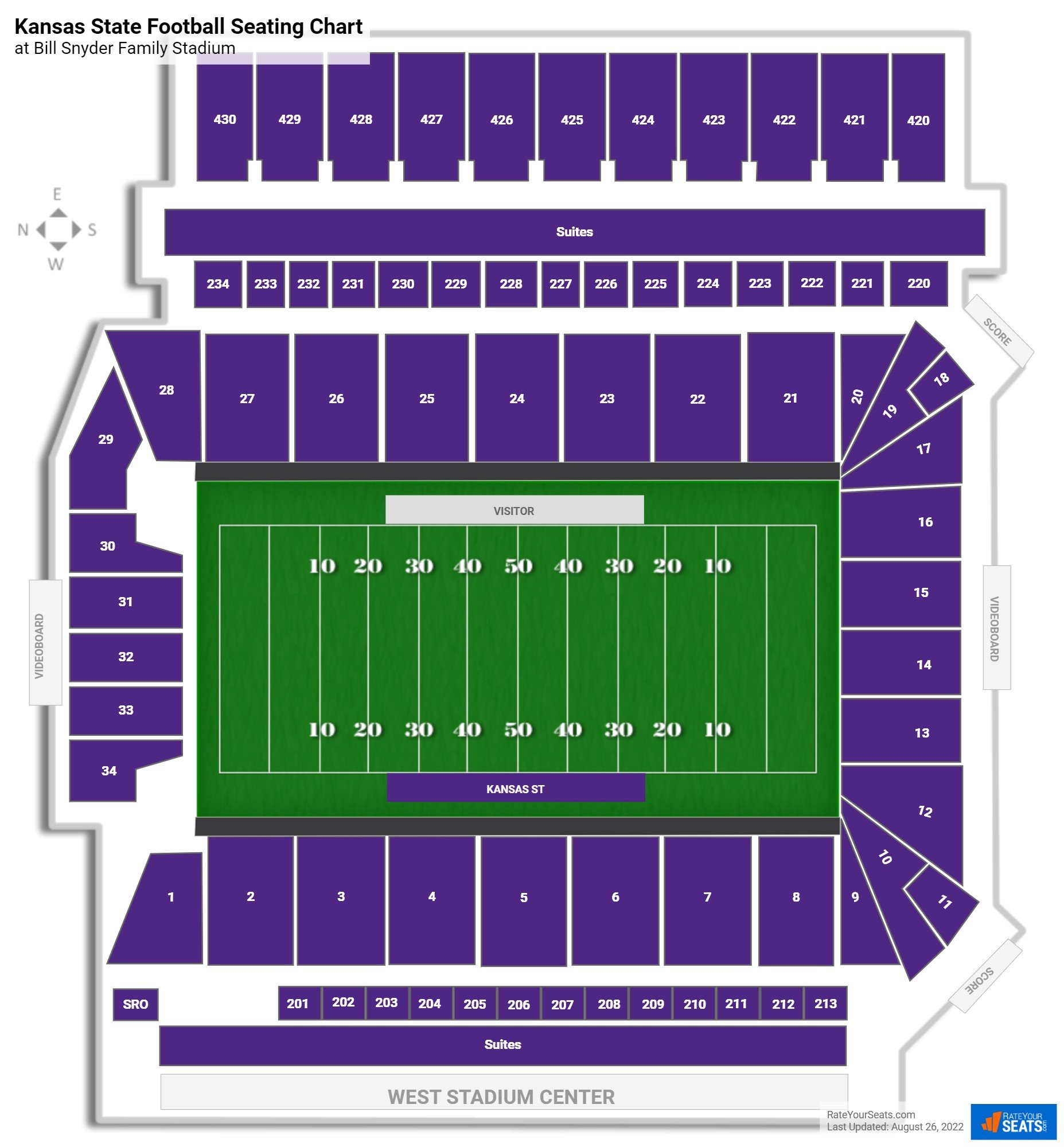 Bill Snyder Family Stadium Interactive Seating Chart