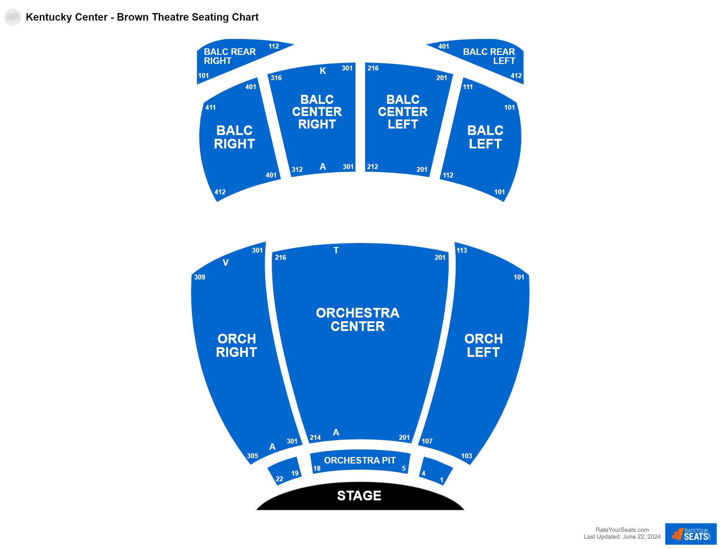 Comedy seating chart at Kentucky Center - Brown Theatre