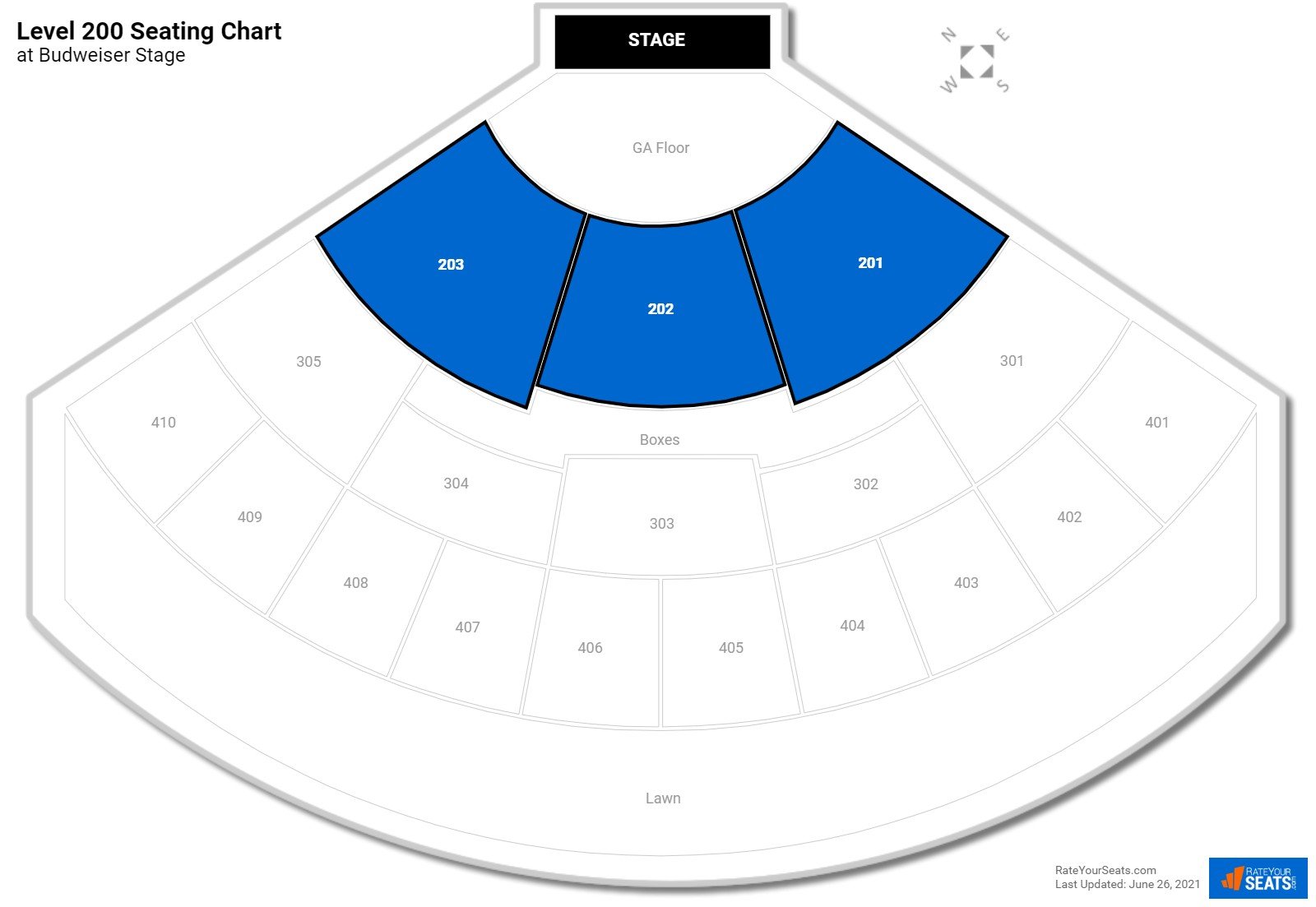 Budweiser Stage Seating Chart