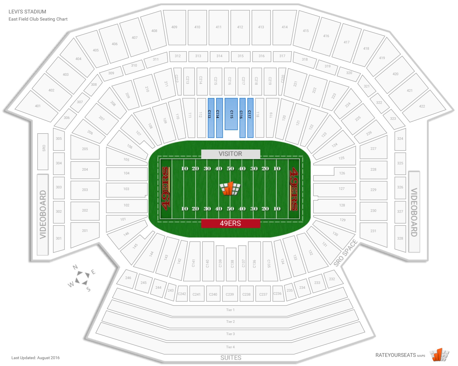 Club and Premium Seating at Levi's Stadium - RateYourSeats.com