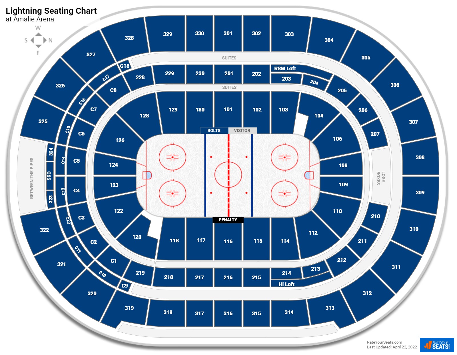 Amalie Arena Seating Chart Hockey