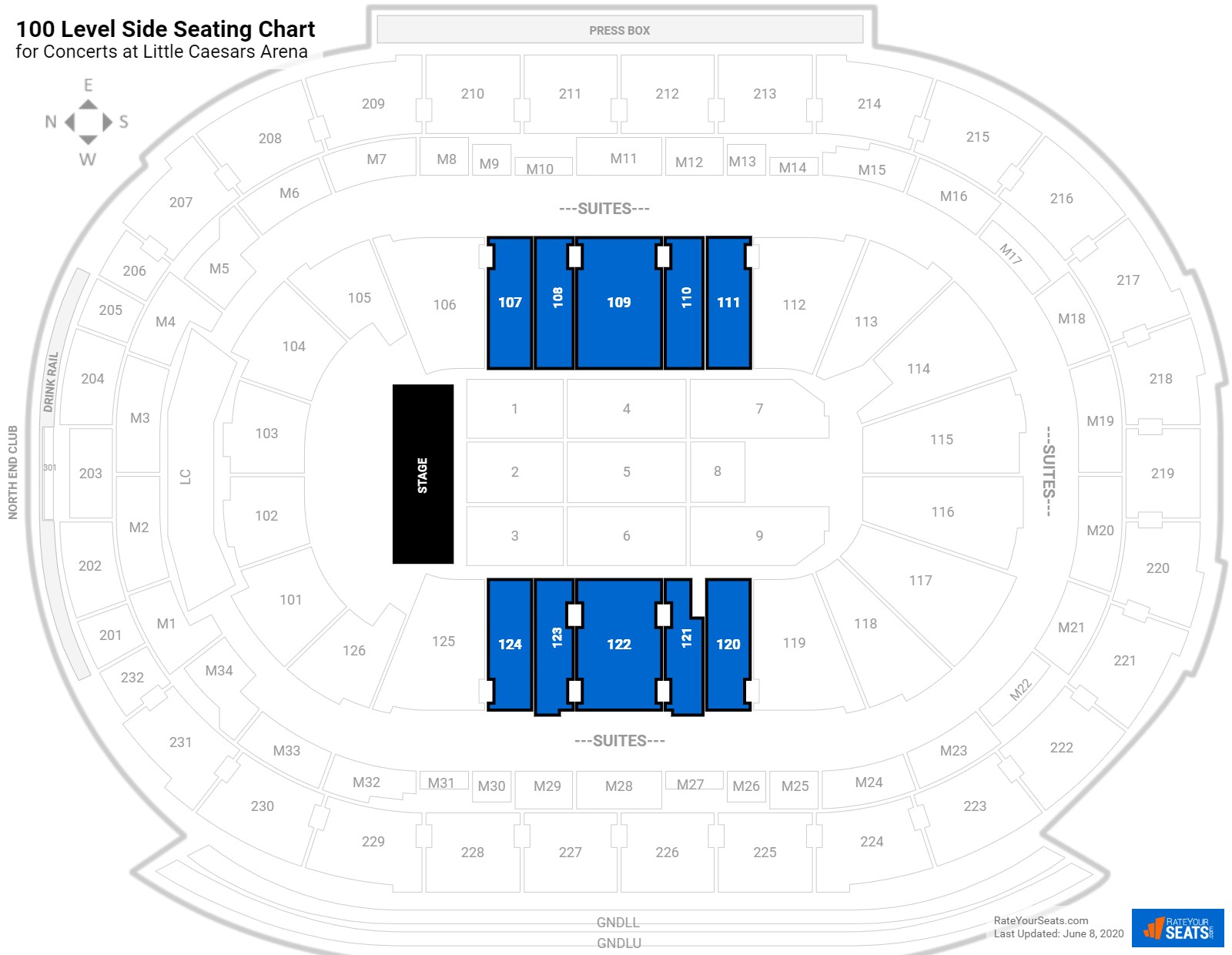 Seating Chart Little Caesars Arena