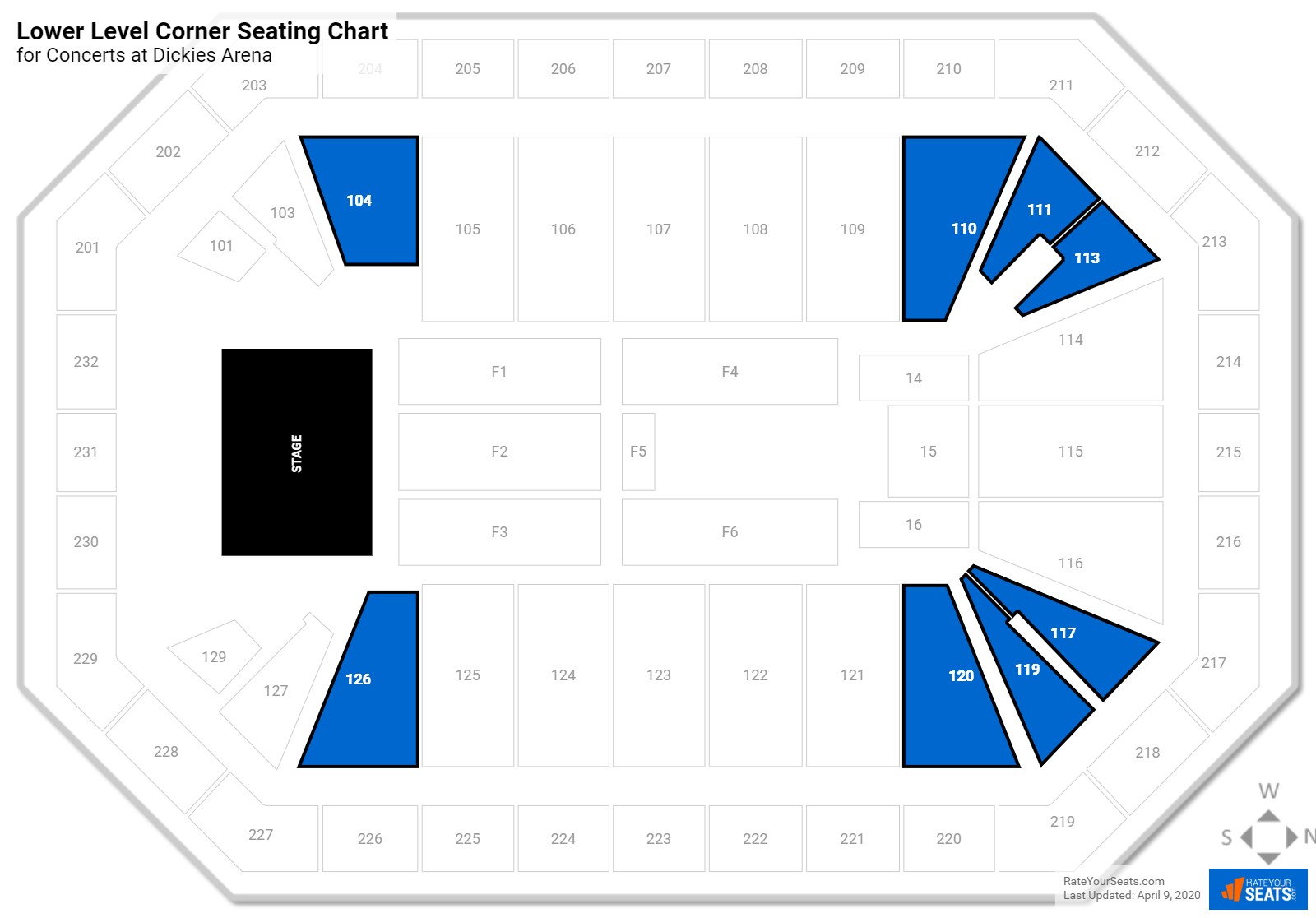 Dickies Arena Seating for Concerts - RateYourSeats.com