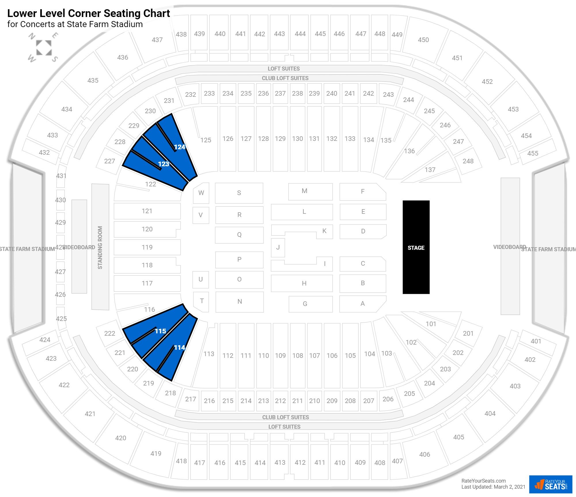 Seating Chart For State Farm Stadium