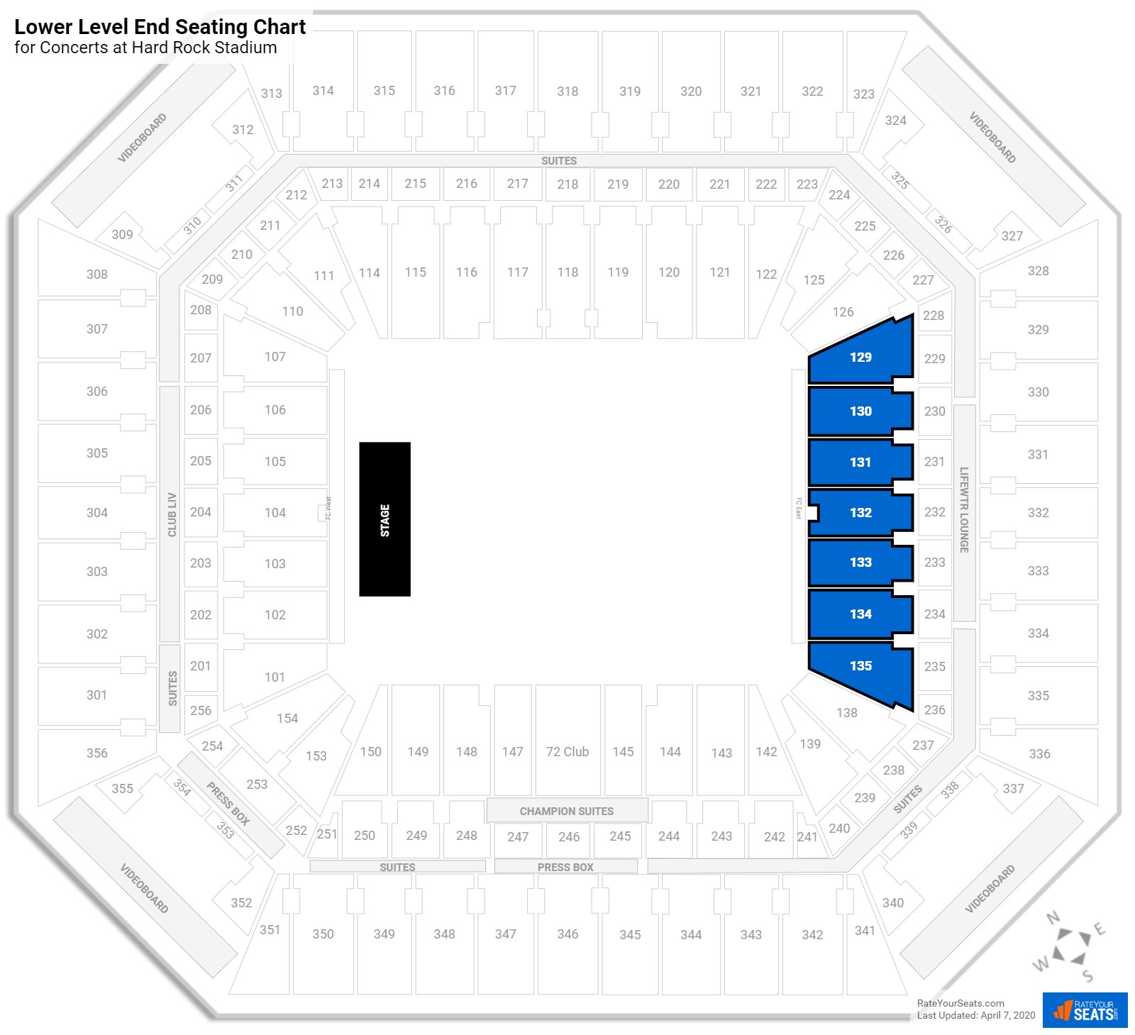 Hard Rock Stadium Seating for Concerts