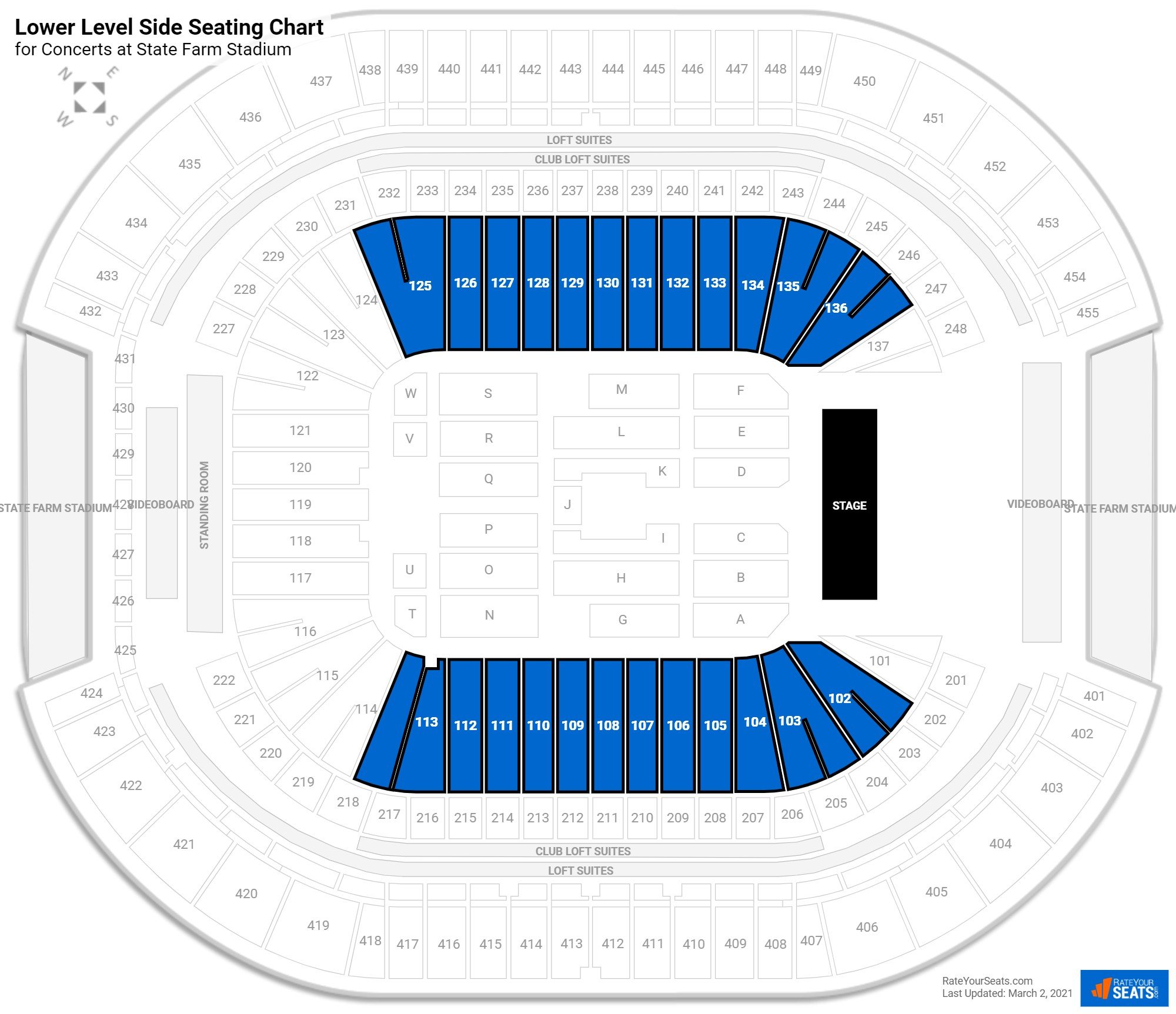 State Farm Stadium Taylor Swift Seating Chart