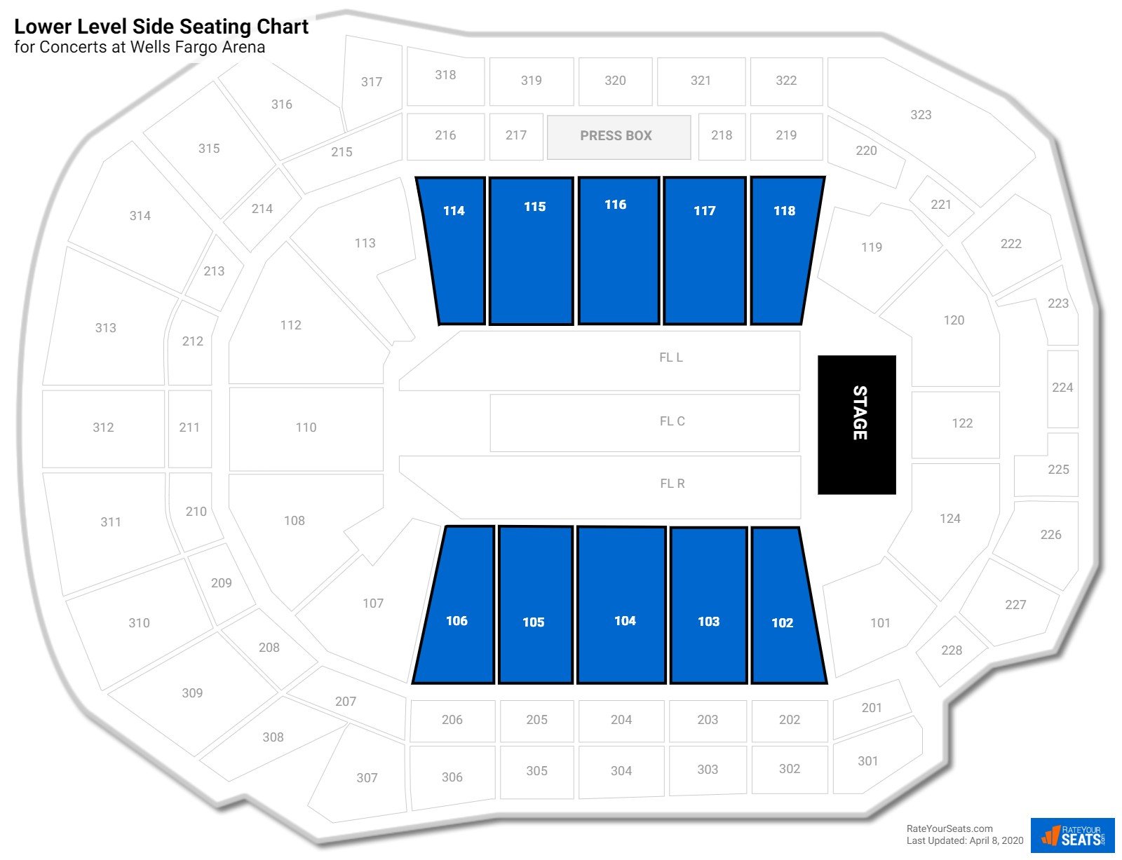 Wells Fargo Arena Seating for Concerts