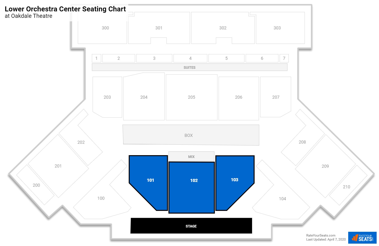 Oakdale Theatre Seating Chart