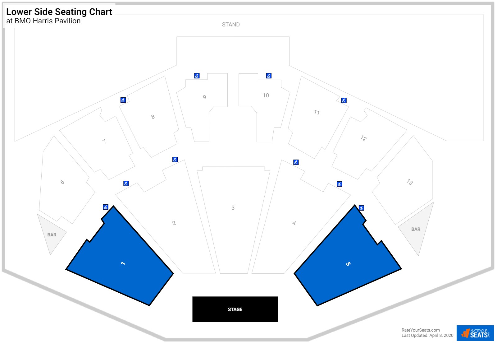 BMO Harris Pavilion Seating - RateYourSeats.com