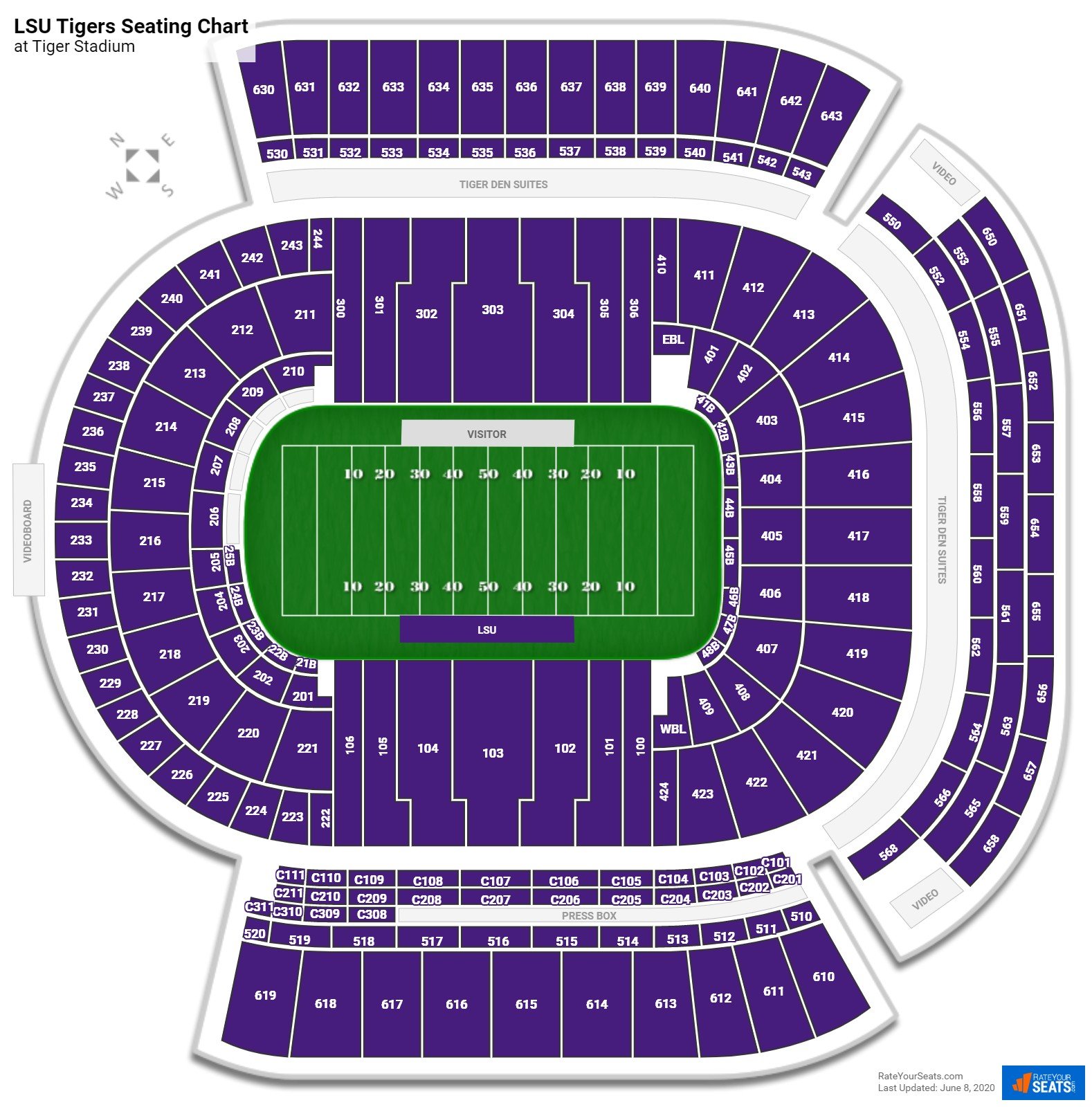 Where does your stadium seat it's visiting fans? : r/CFB