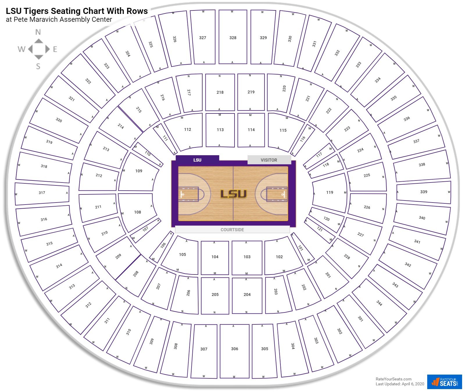 Pete Maravich Assembly Center Seating Charts Rateyourseats Com.