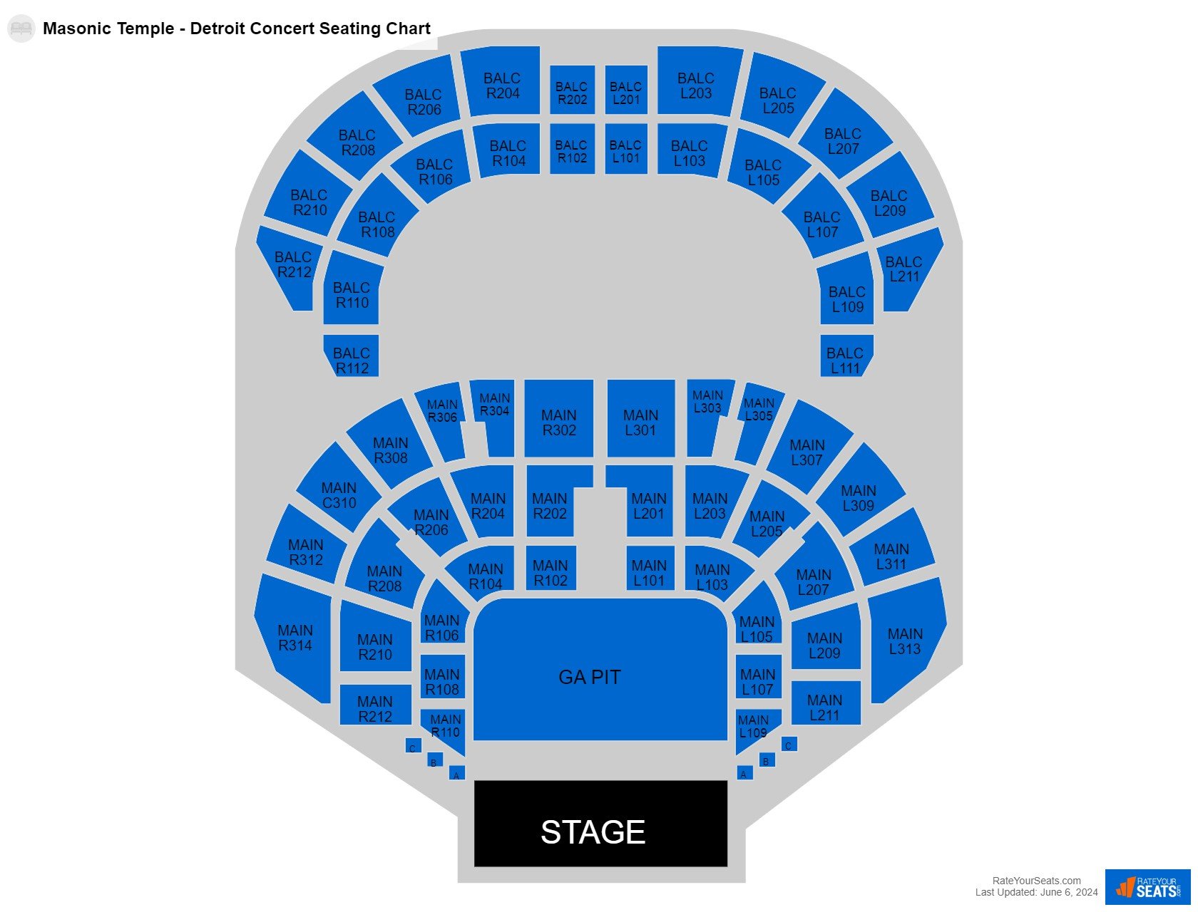 Masonic Temple - Detroit Seating Charts - RateYourSeats.com