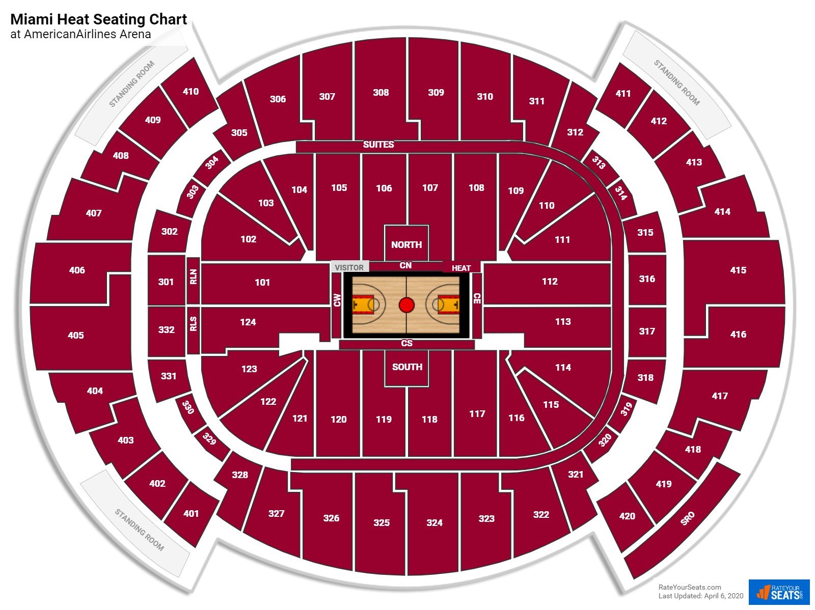 Miami Heat Seating Charts At Ftx Arena Rateyourseats Com