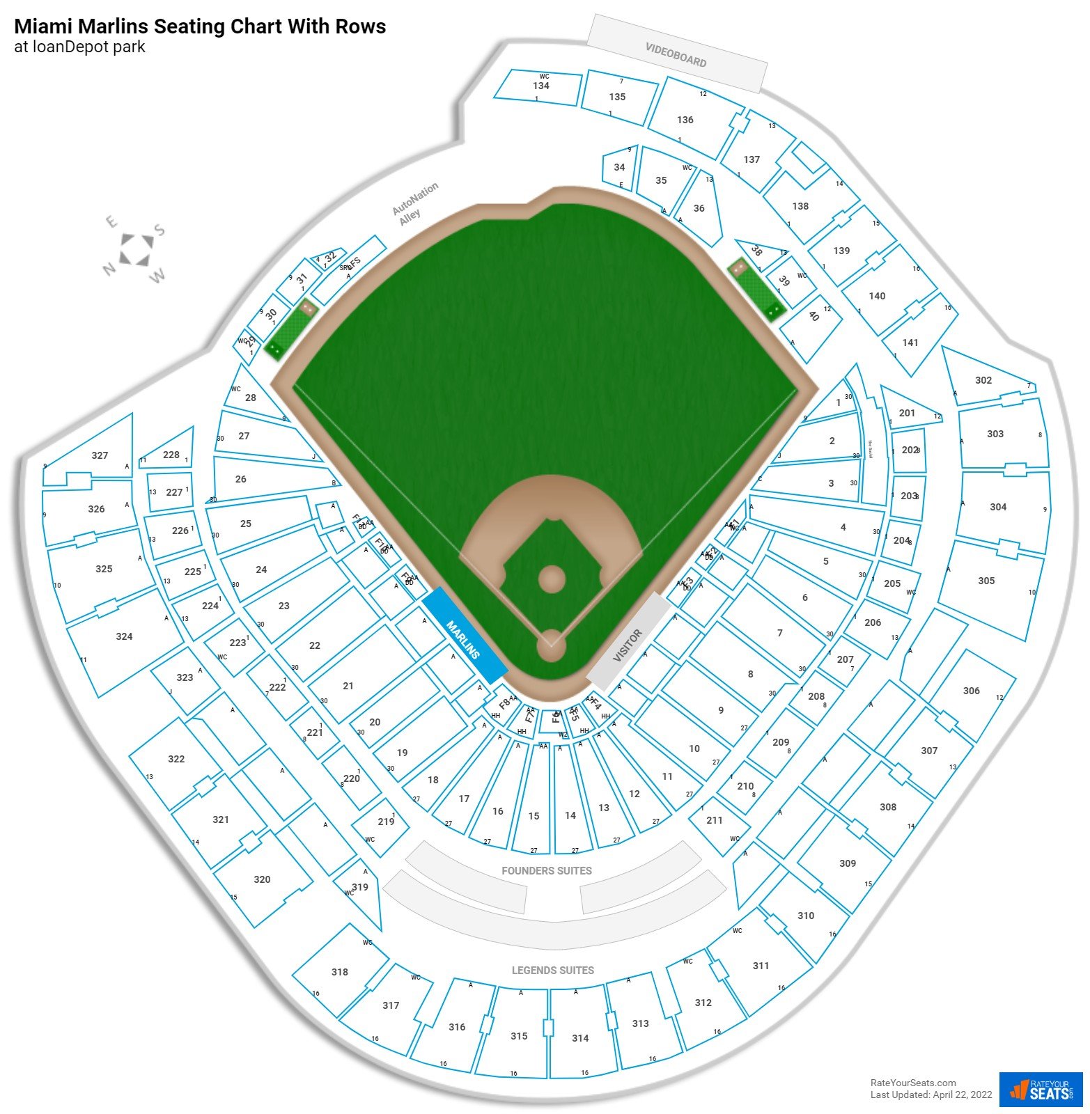 Miami Marlins New Stadium Seating Chart Elcho Table