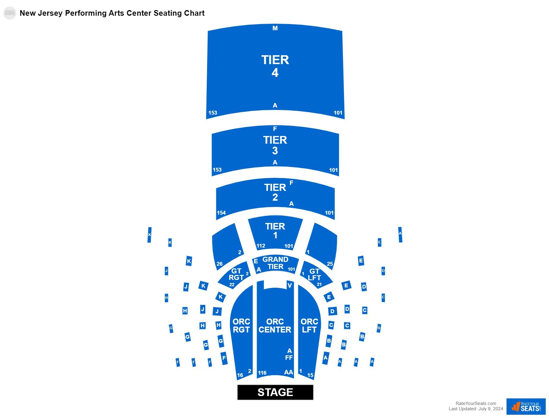 New Jersey Performing Arts Center Seating Chart - RateYourSeats.com