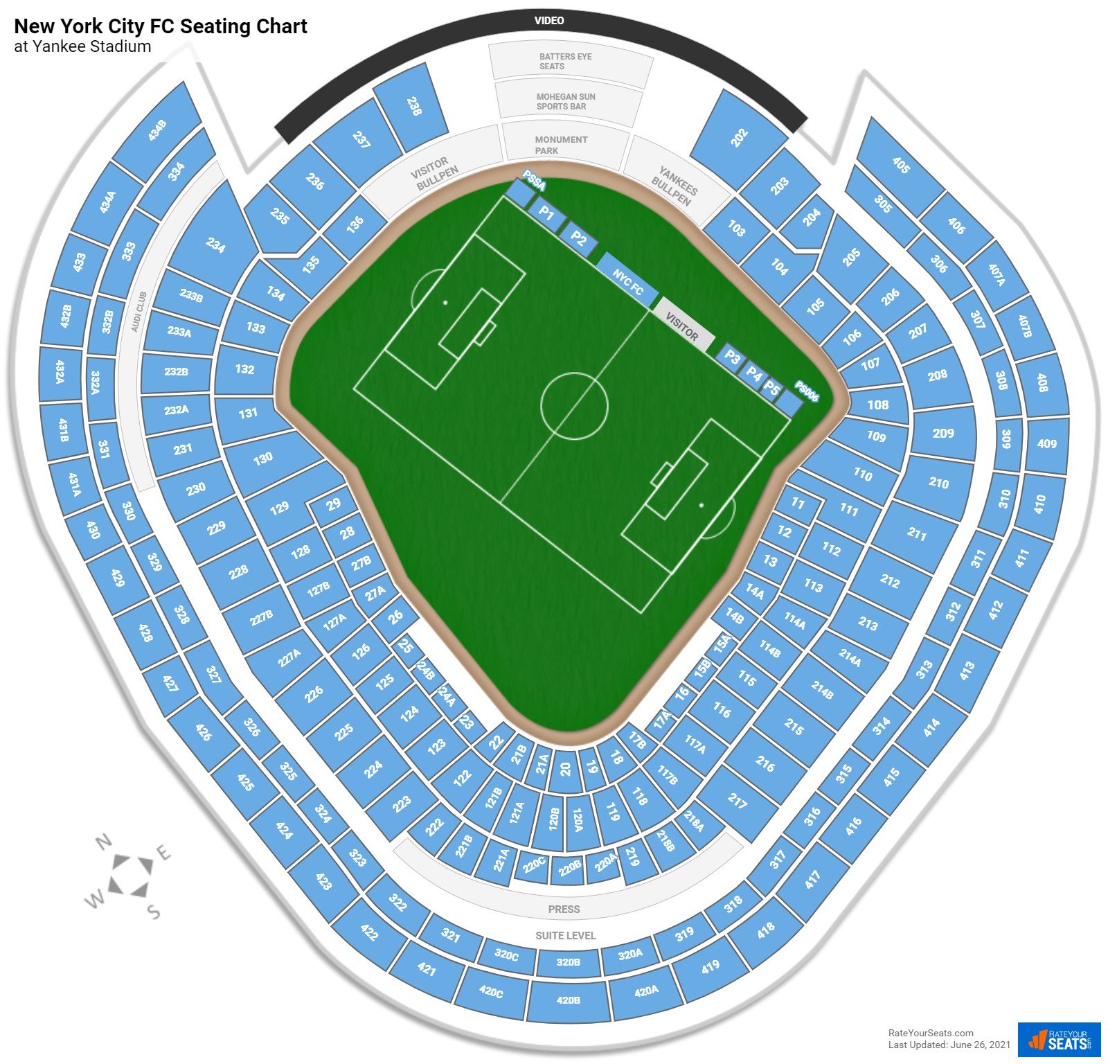 New York City Fc Seating Chart At Yankee Stadium 