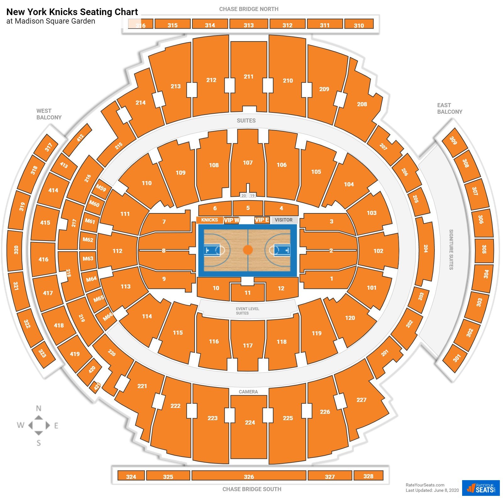 Square Garden Seating Chart Basketball
