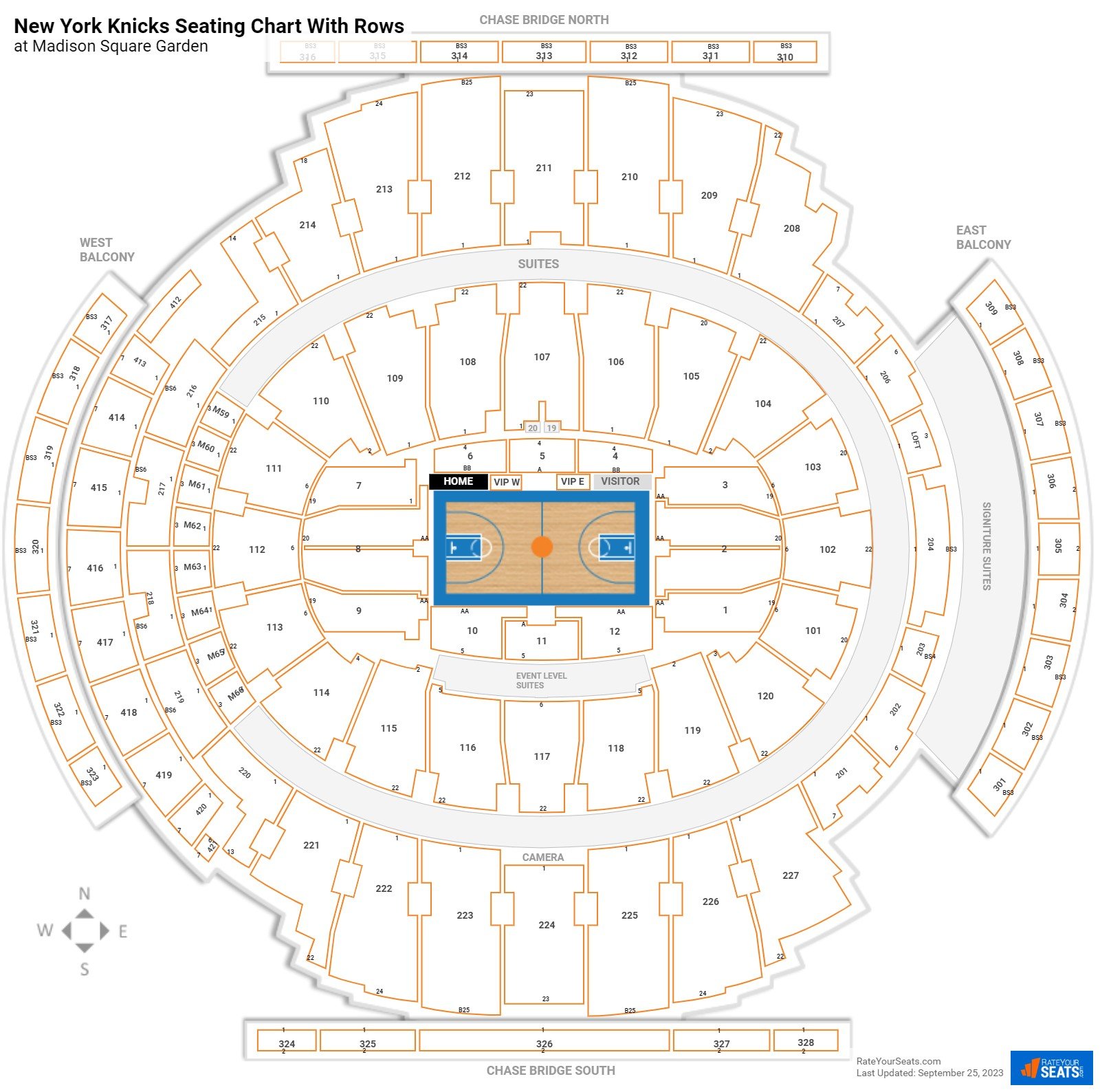 New York Knicks Seating Charts At Madison Square Garden Rateyourseats Com