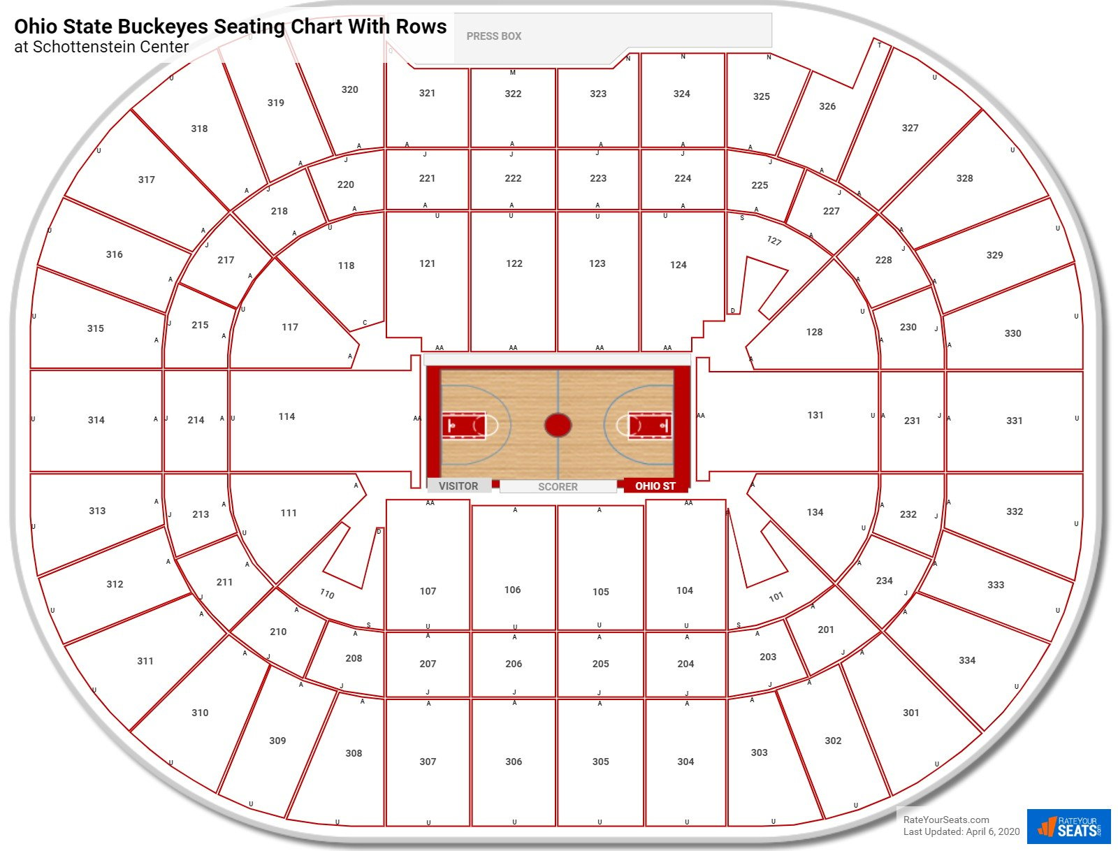 Schottenstein Center Seating Charts for Ohio State Basketball