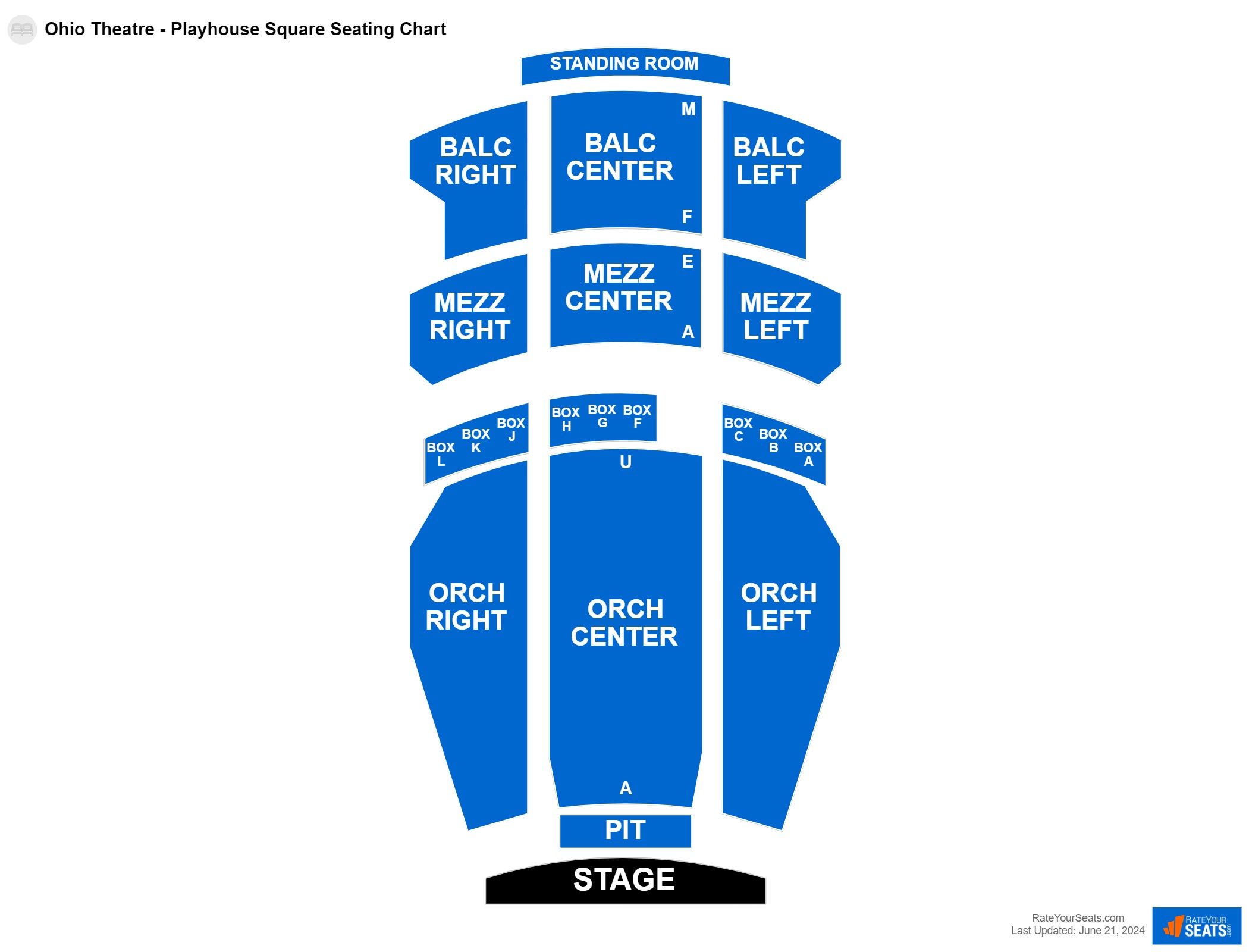 Comedy seating chart at Ohio Theatre - Playhouse Square