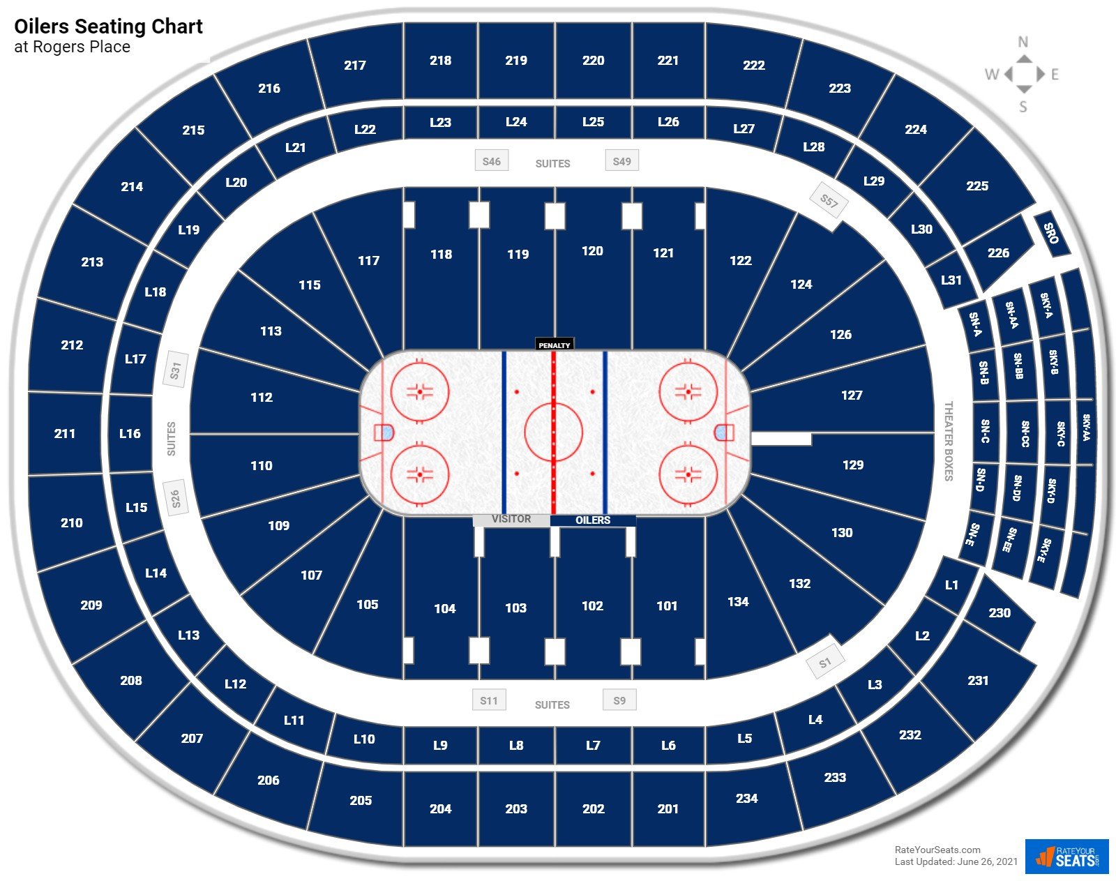 Oilers Seating Chart At Rogers Place 