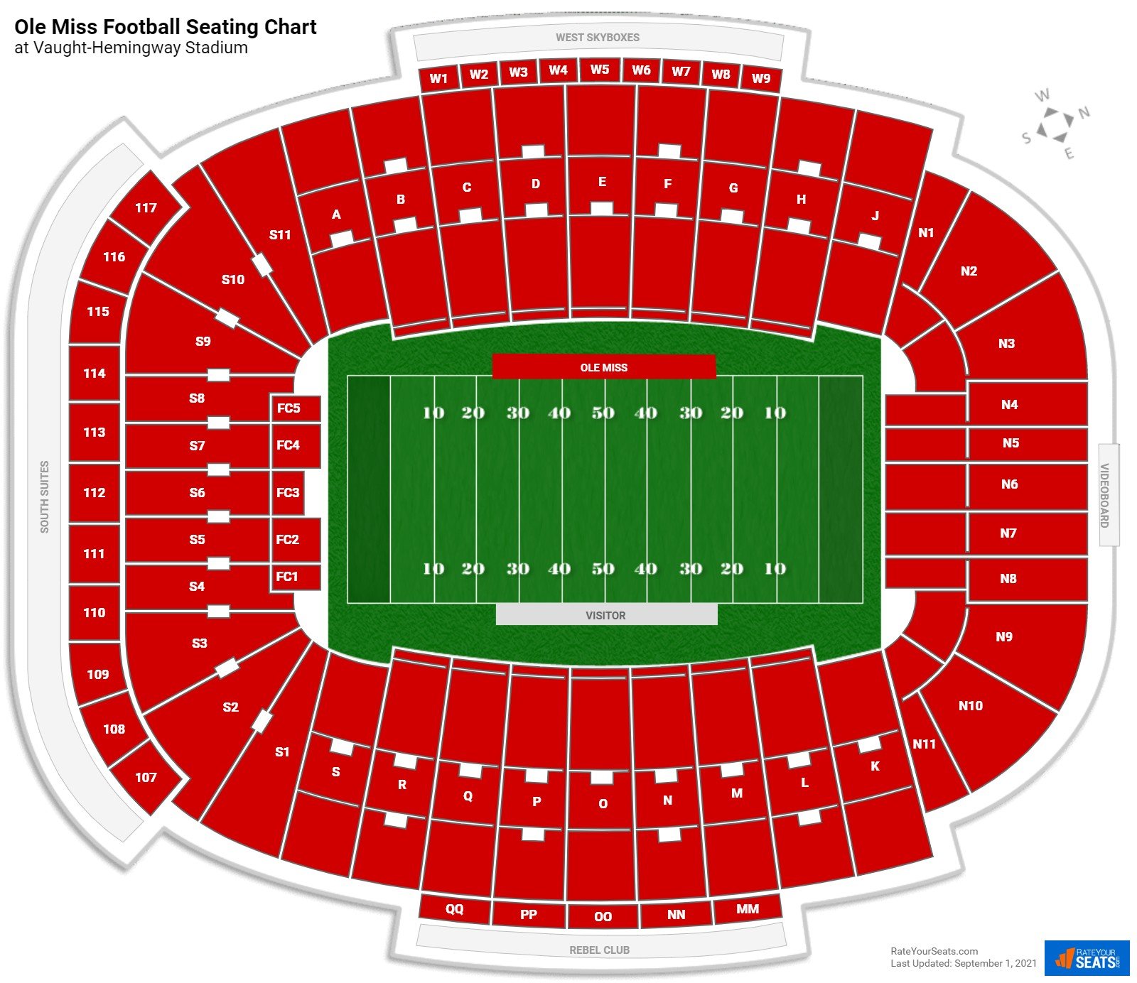 Vaught-Hemingway Stadium Seating Chart - RateYourSeats.com