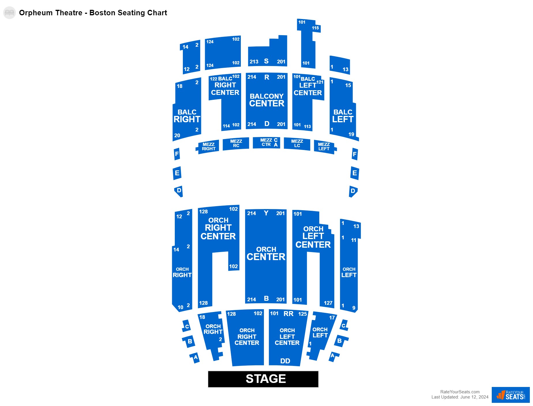 Orpheum Theatre Boston Seating Chart