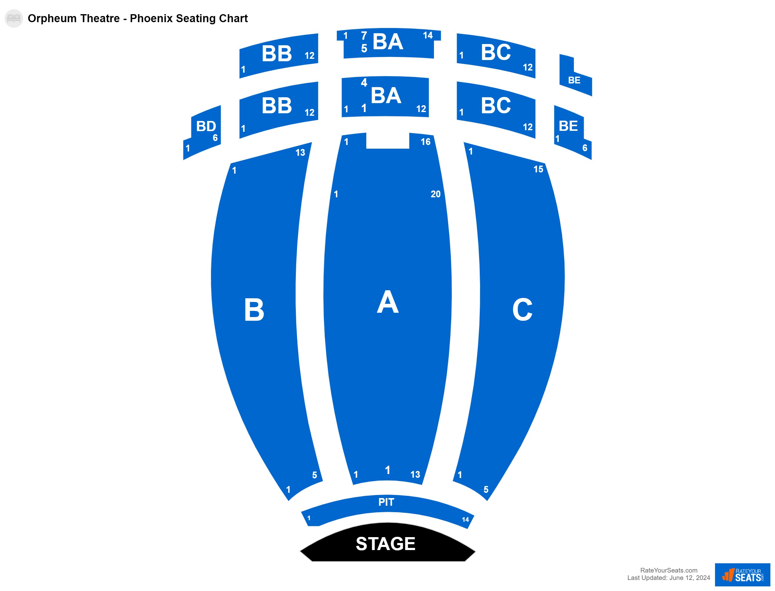 Orpheum Theatre - Phoenix Seating Chart - RateYourSeats.com