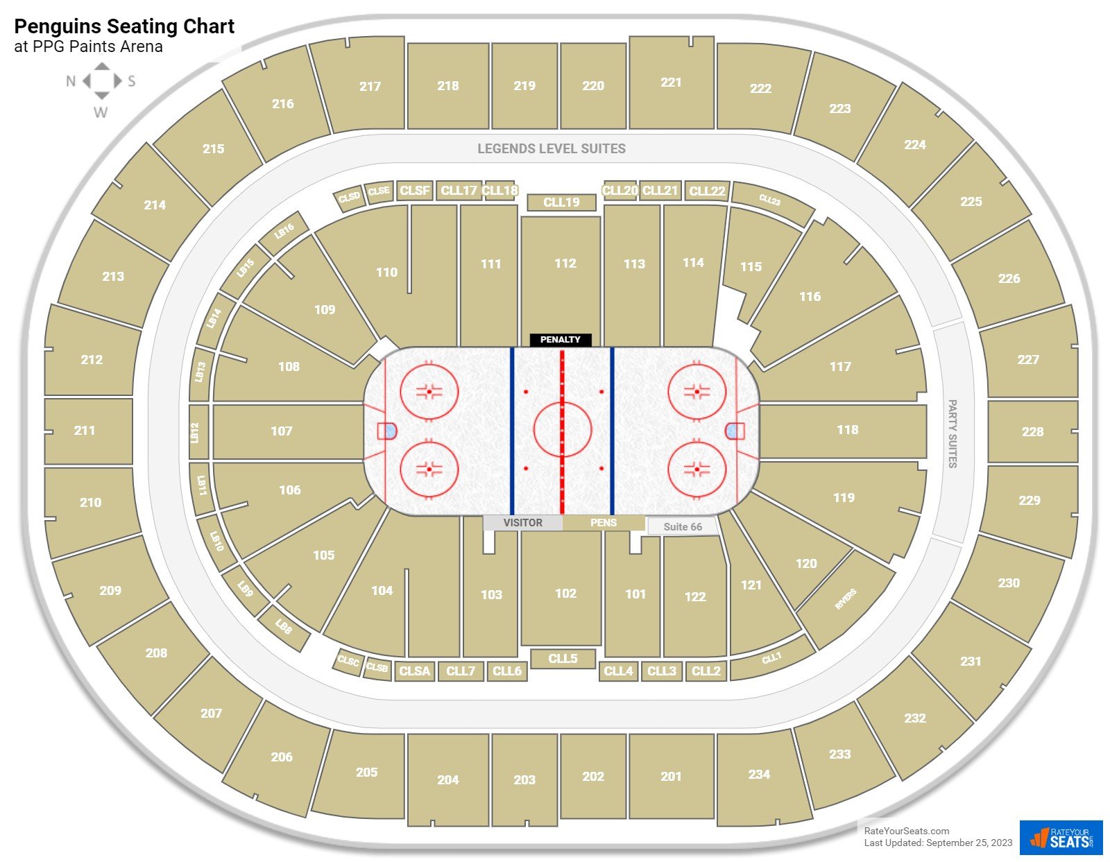 Breakdown Of The PPG Paints Arena Seating Chart