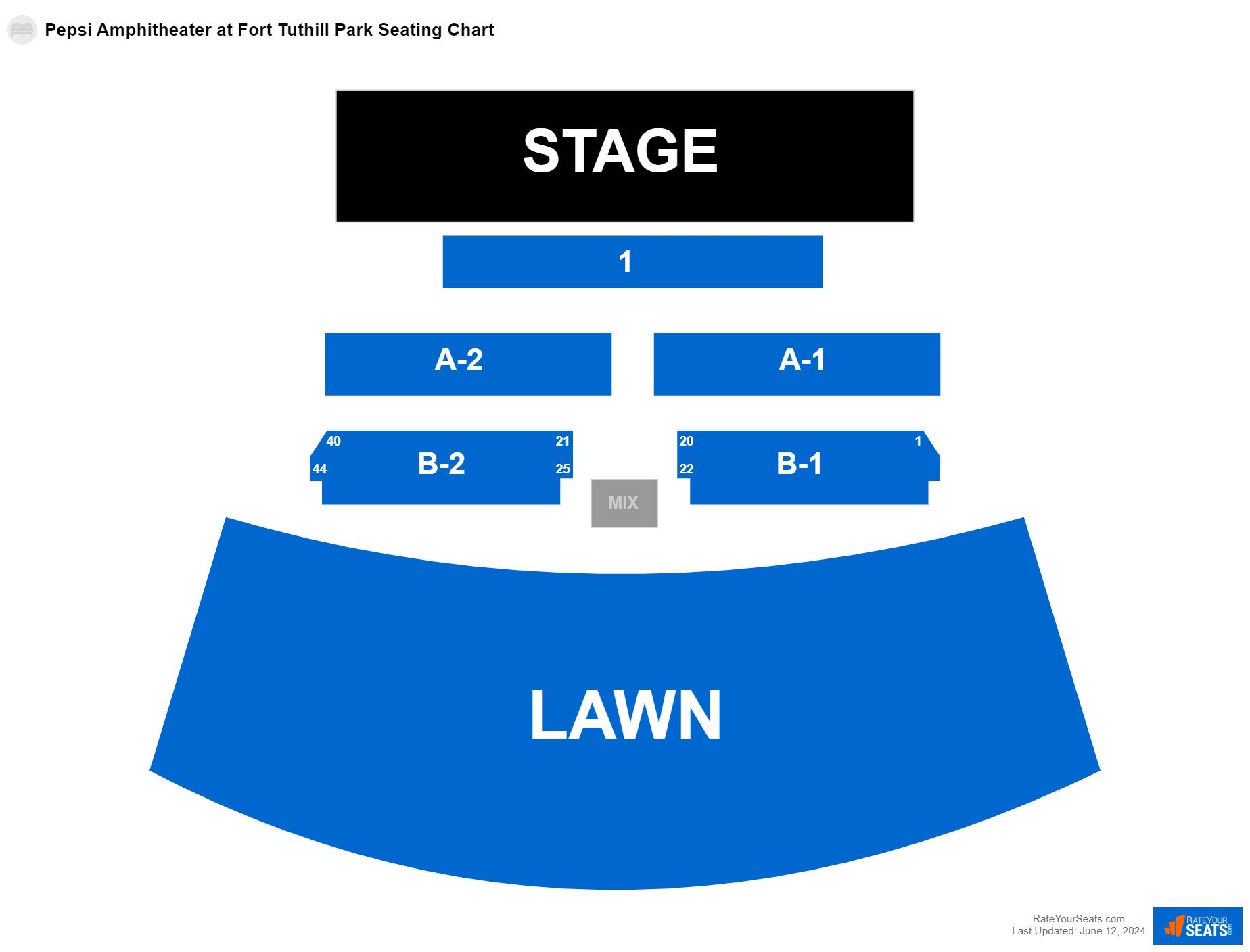 Concert seating chart at Pepsi Amphitheater at Fort Tuthill Park