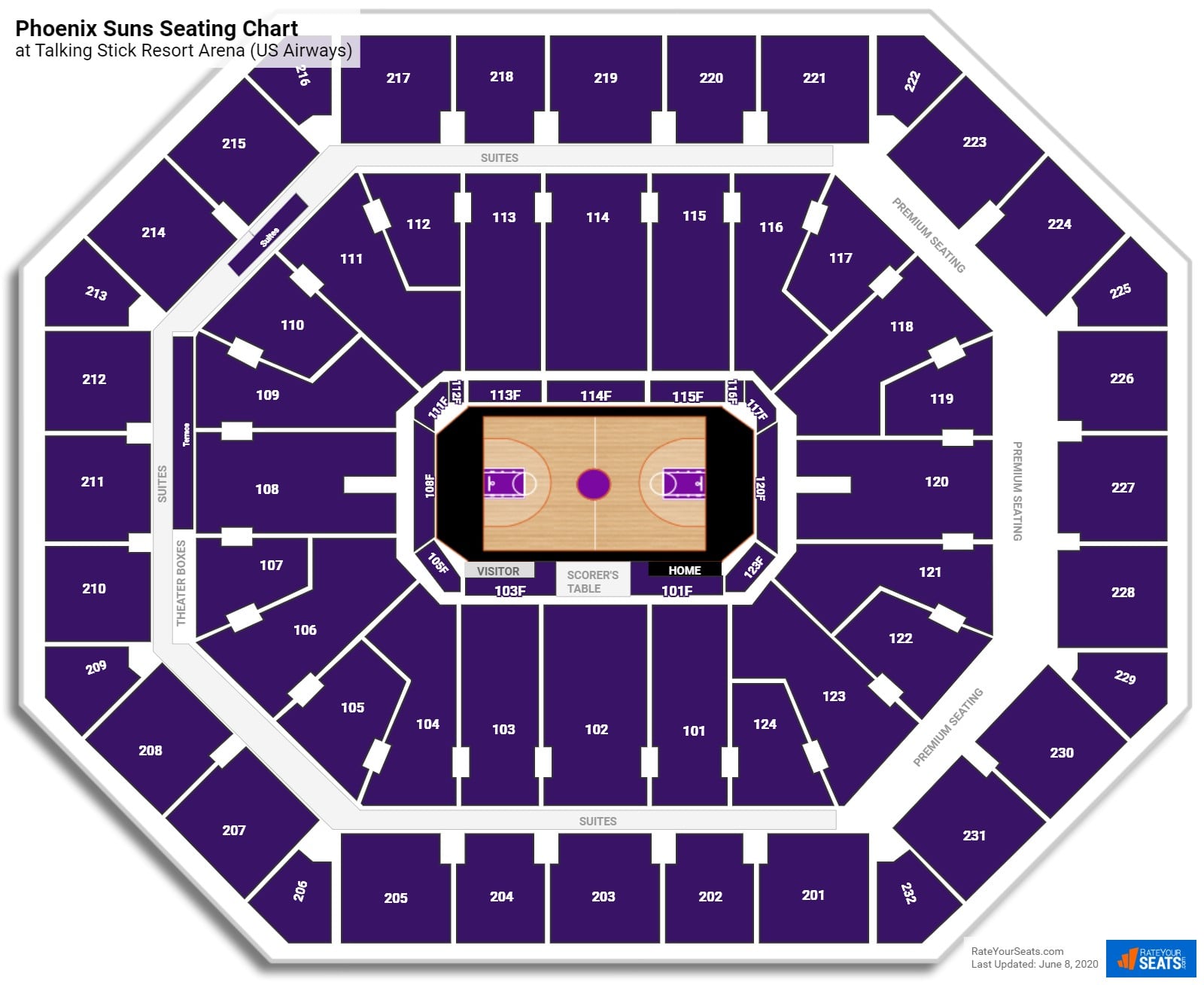 Phoenix Suns Stadium Map / Talking Stick Resort Arena Us