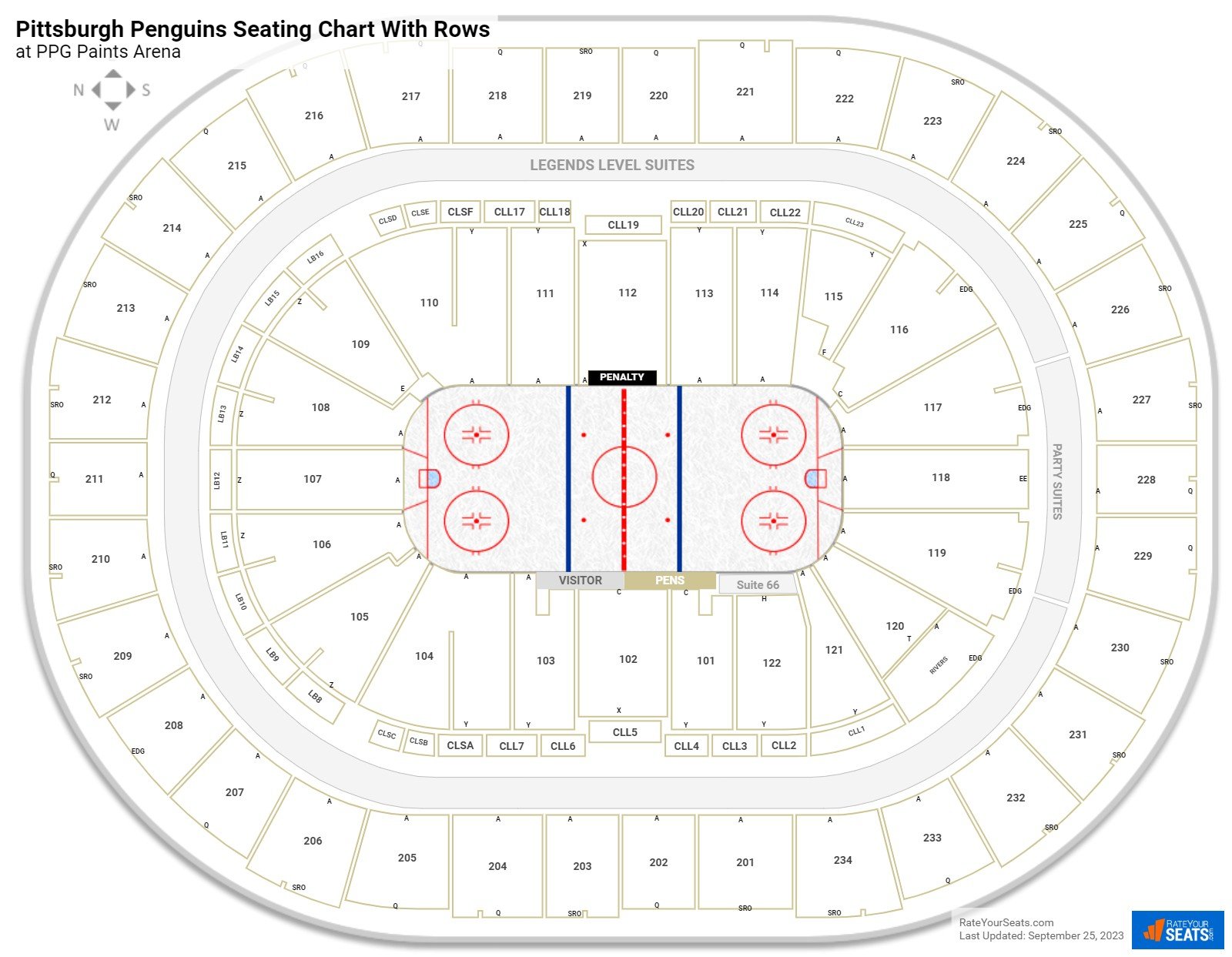 Pittsburgh Penguins Seating Charts At Ppg Paints Arena Rateyourseats Com