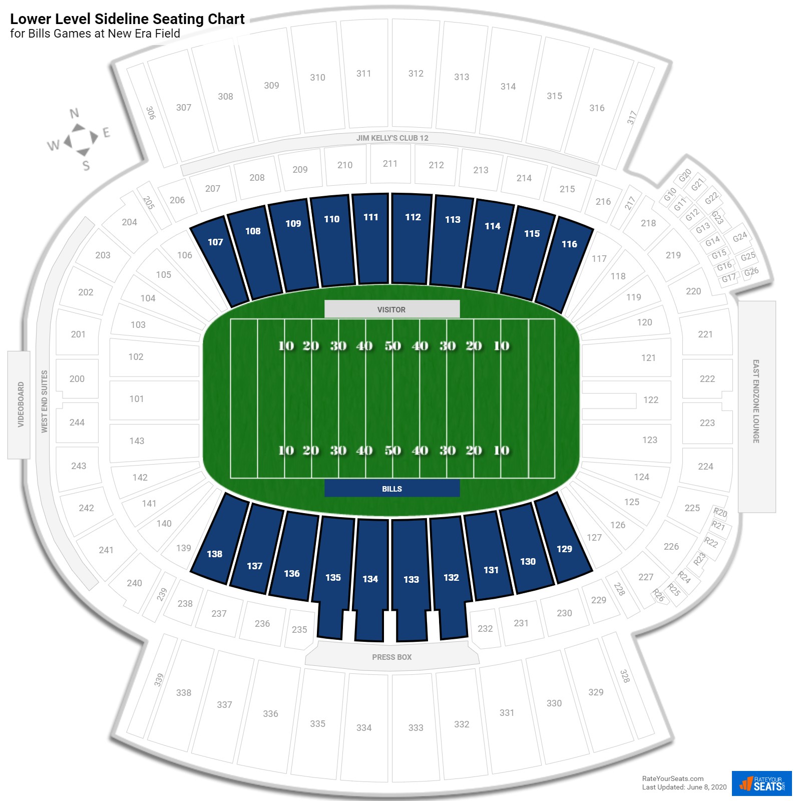 Buffalo Bills Seating Chart Ralph Wilson Stadium Awesome Home