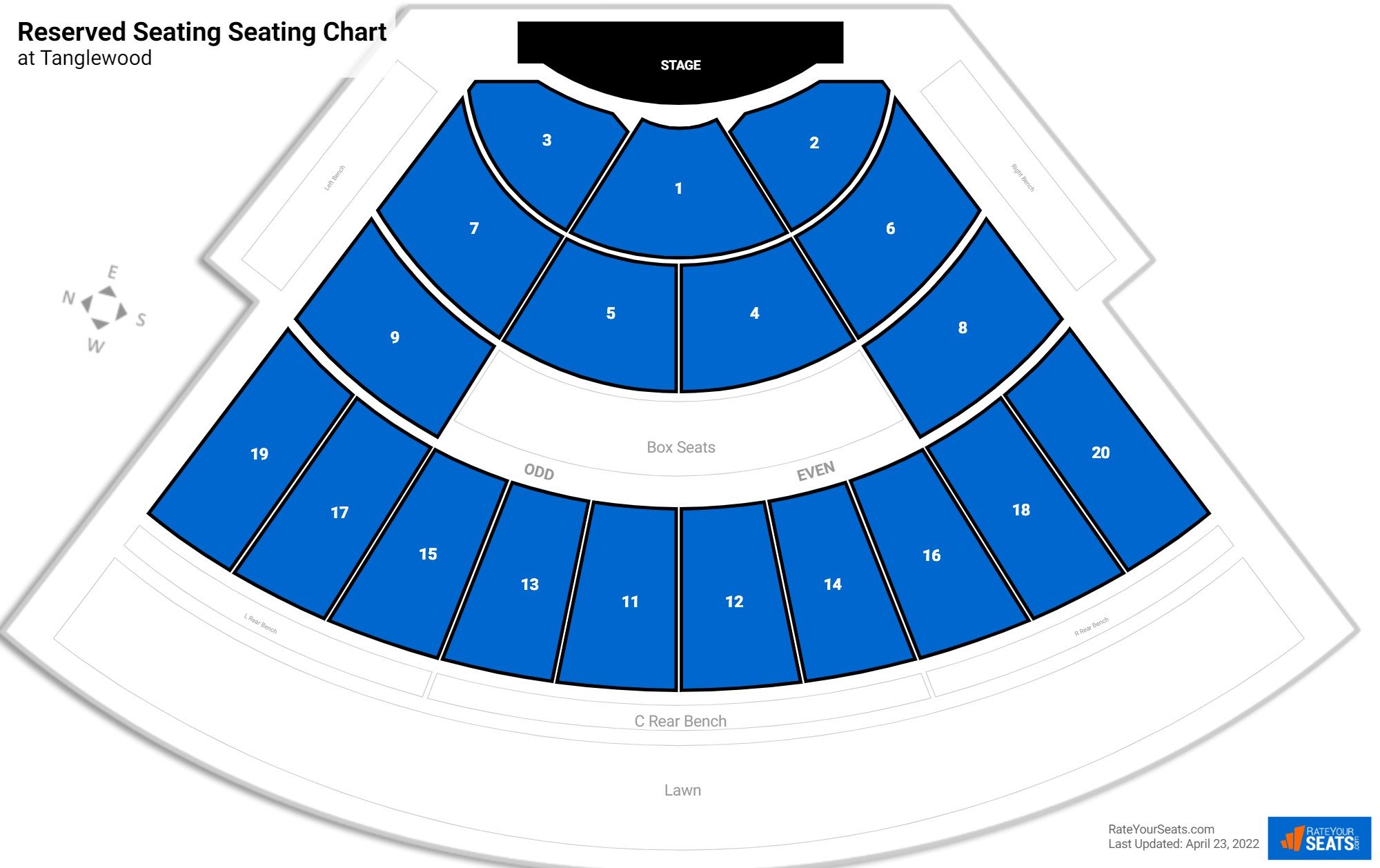 Tanglewood Shed Seating Chart