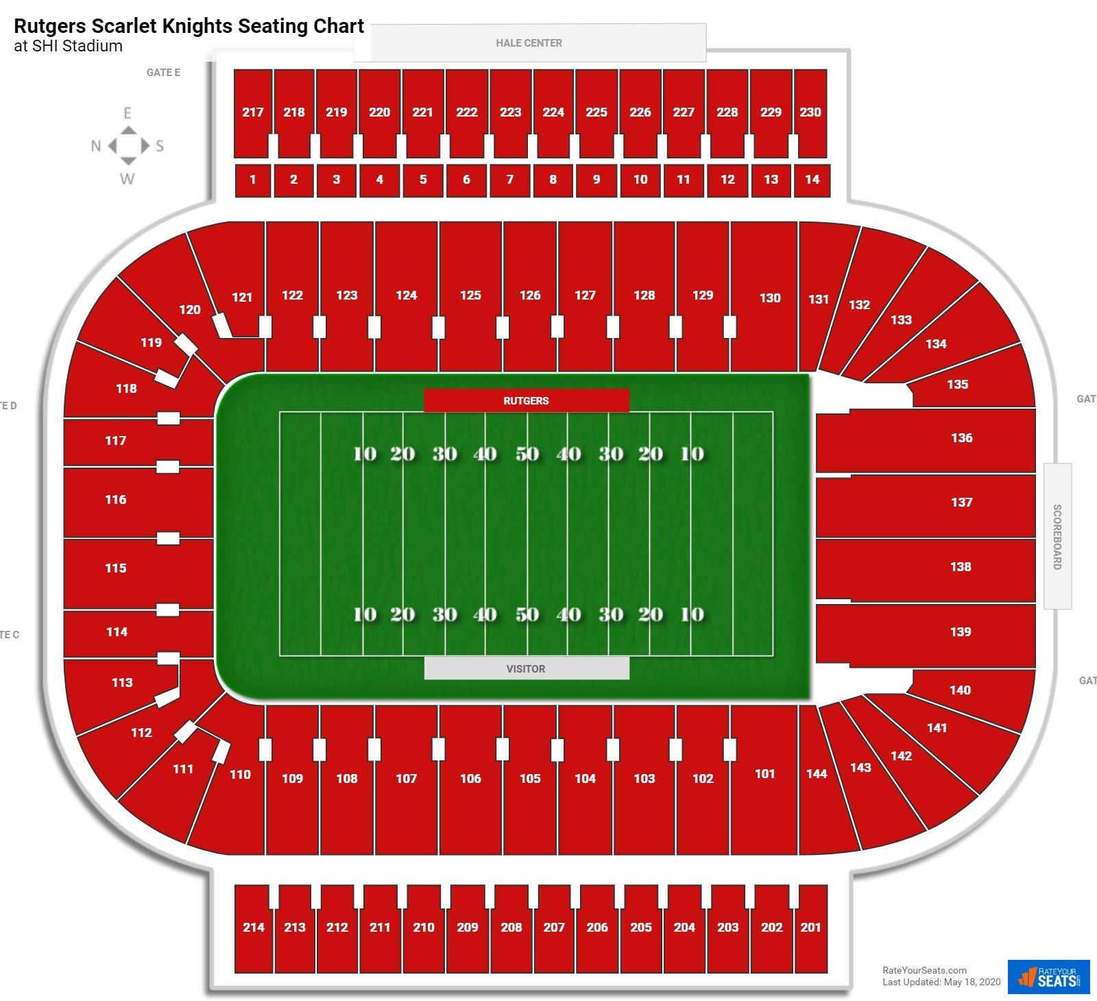 Rutgers Football Stadium Seating Chart Elcho Table