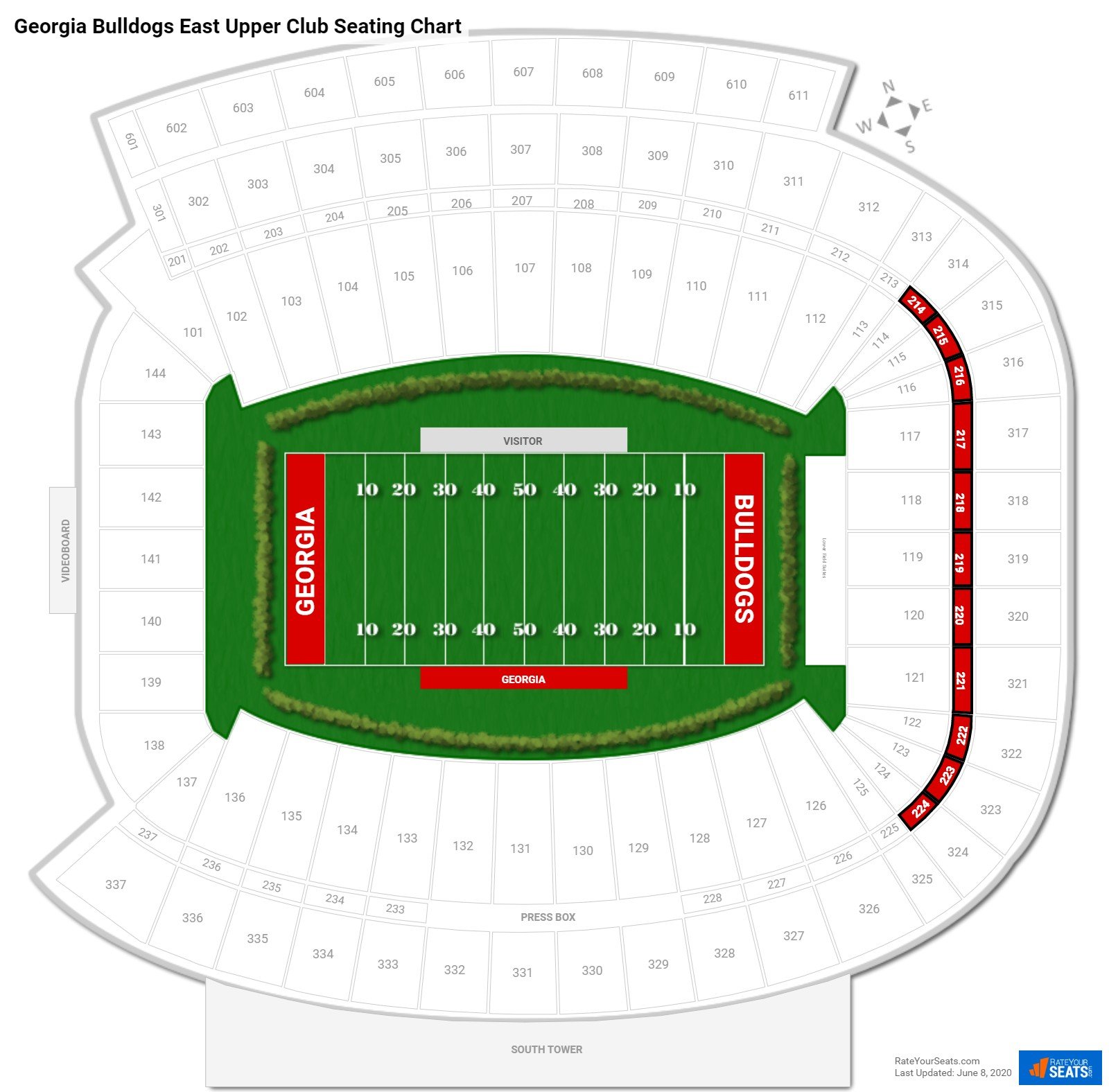 Club and Premium Seating at Sanford Stadium - RateYourSeats.com