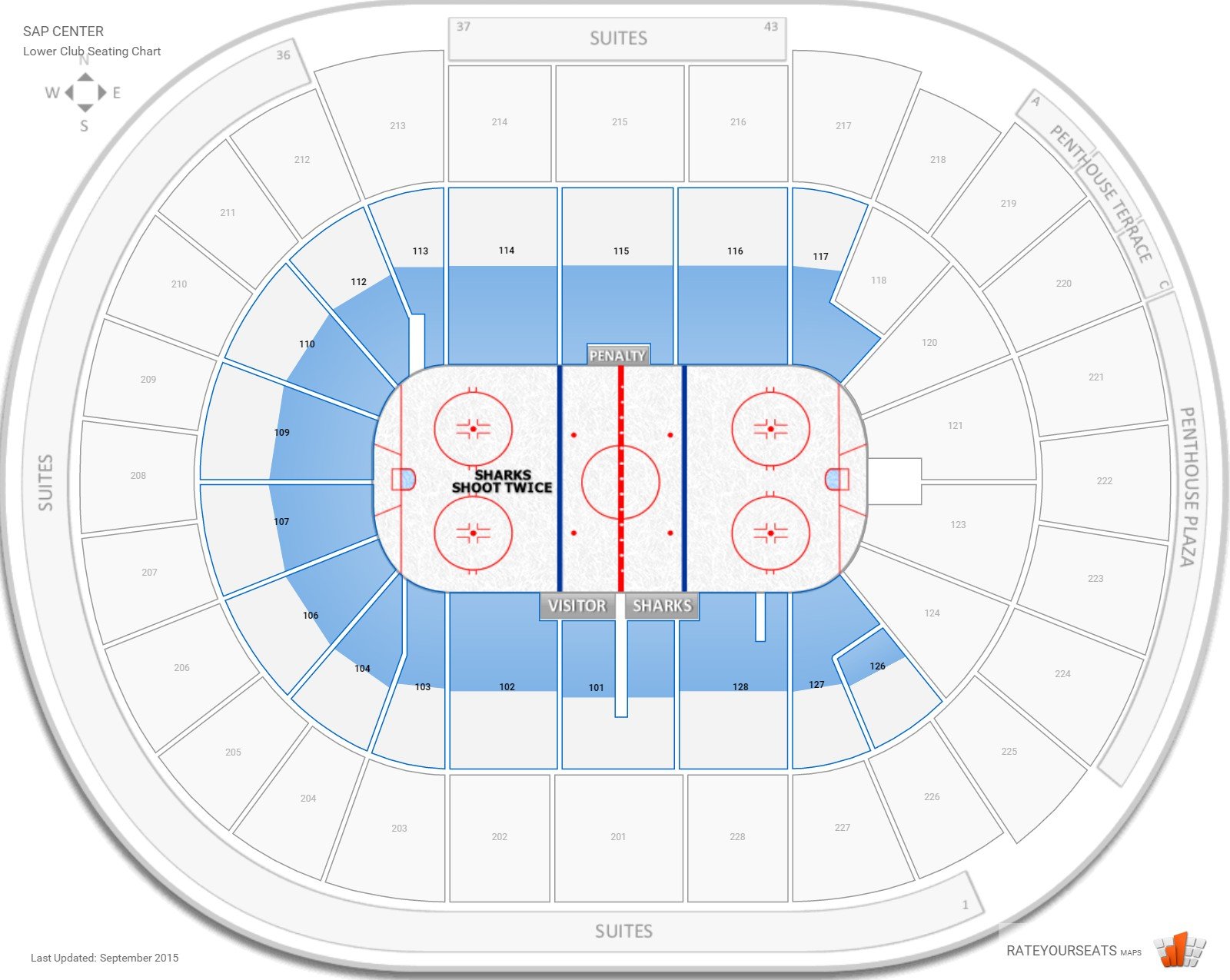 Club and Premium Seating at SAP Center - RateYourSeats.com