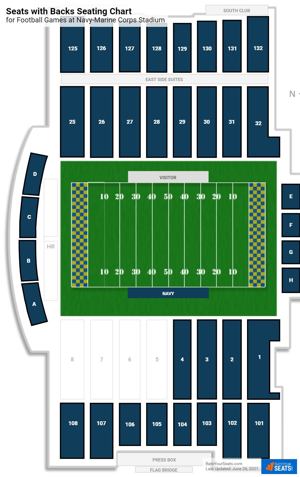 Navy Marine Corps Memorial Stadium Seating Chart