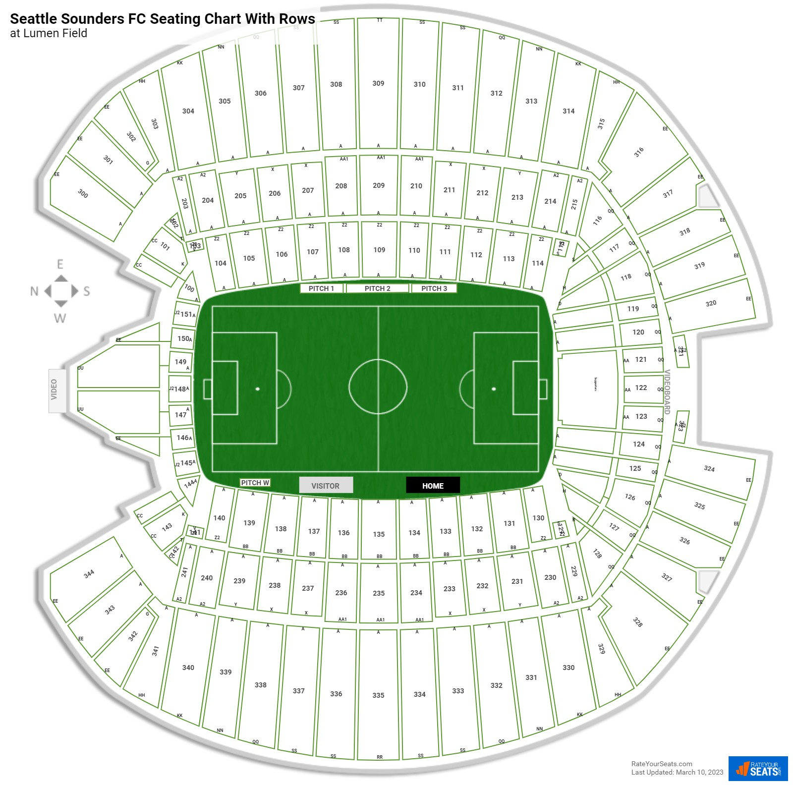 Seattle Sounders FC Seating Charts at CenturyLink Field