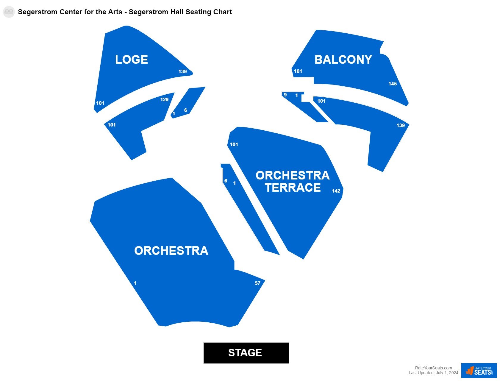 Segerstrom Center for the Arts - Segerstrom Hall Seating Chart ...