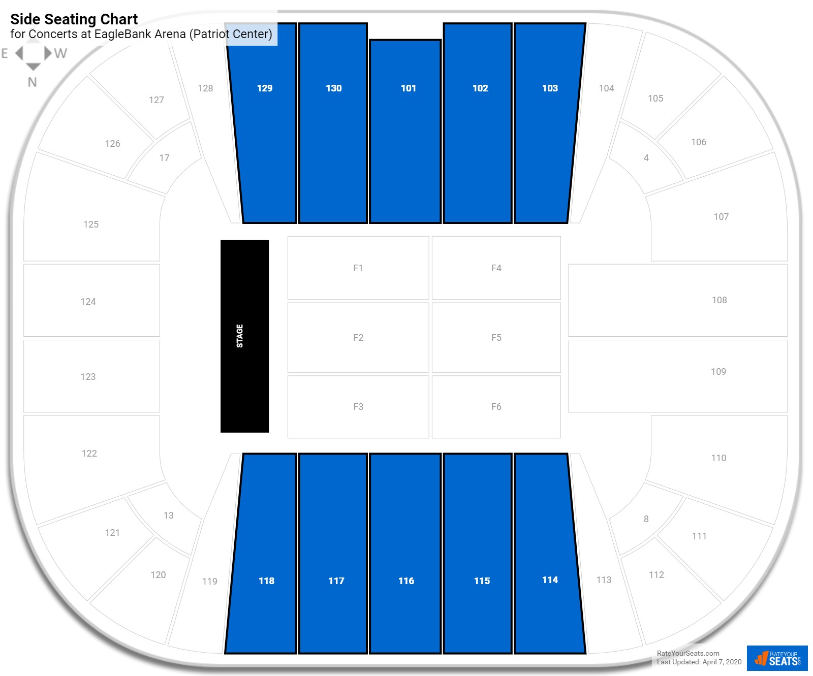 Seating Chart For Eagle Bank Arena