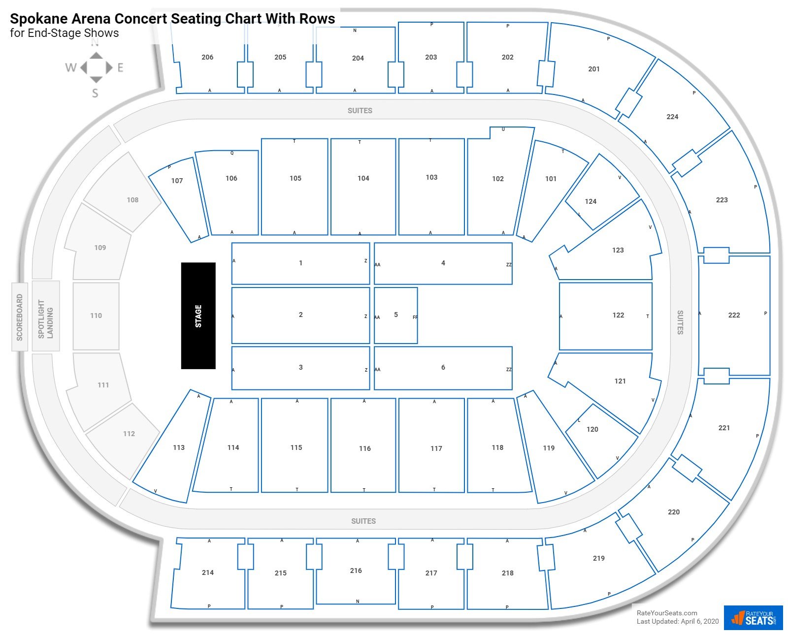 Spokane Arena Seating for Concerts