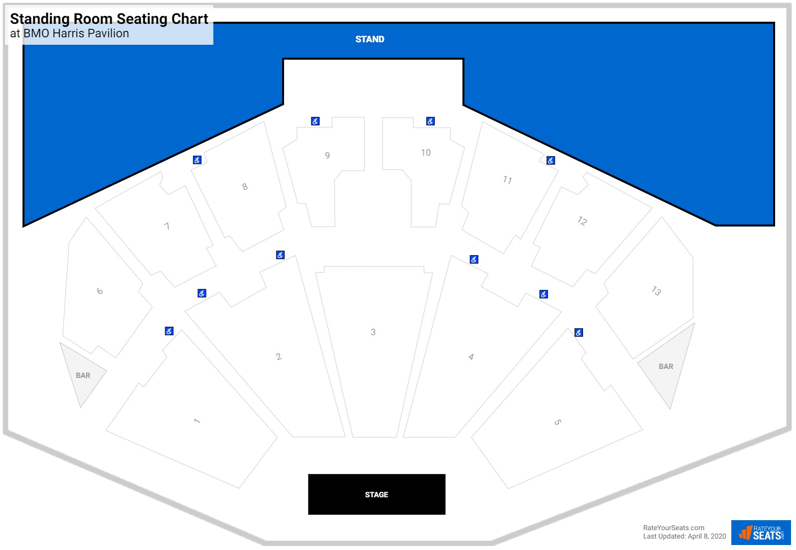 bmo pavilion seating chart view from my seat