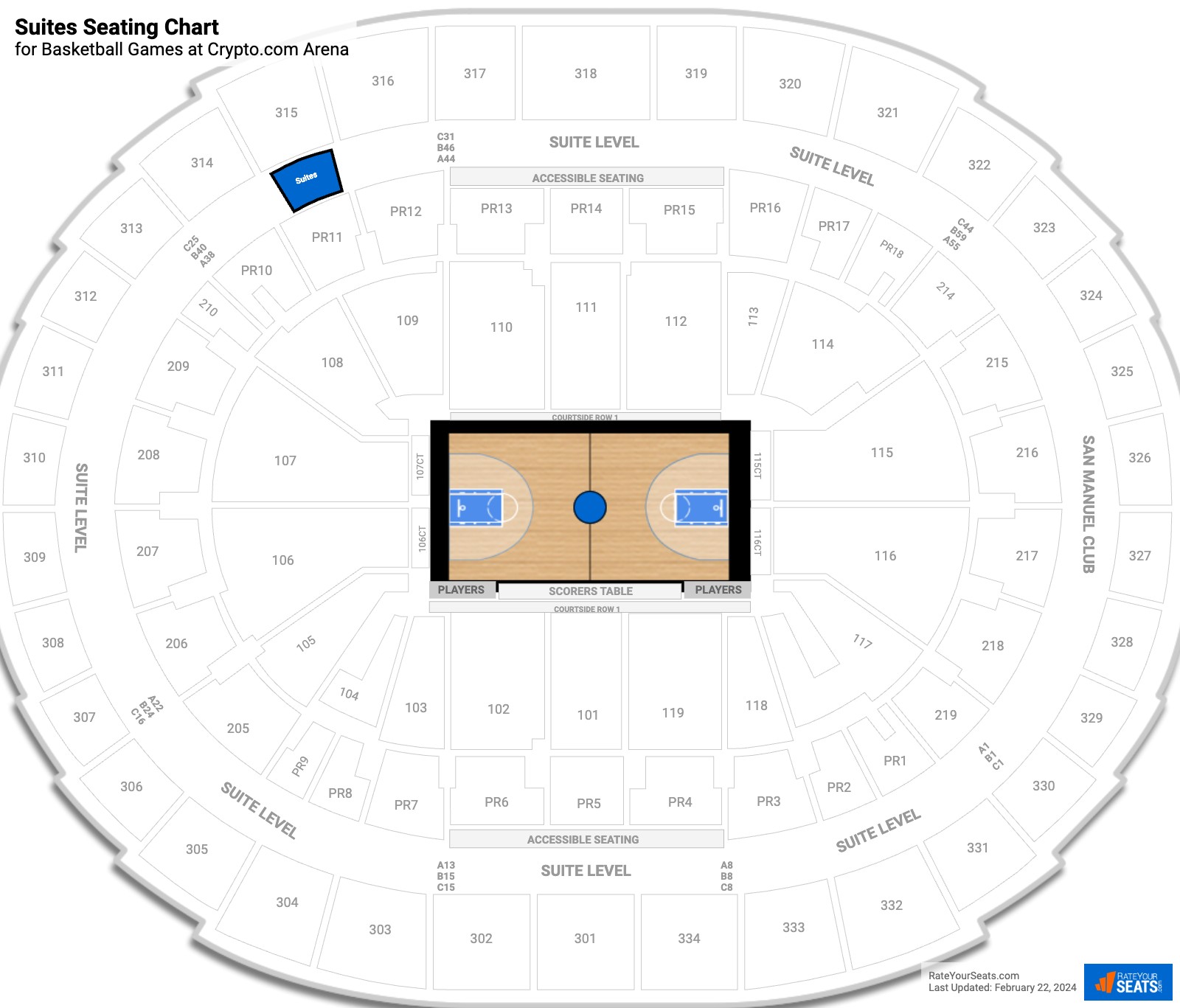 Crypto.com Arena (Formerly Staples Center) Seating Chart + Rows, Seats and  Club Seat Info