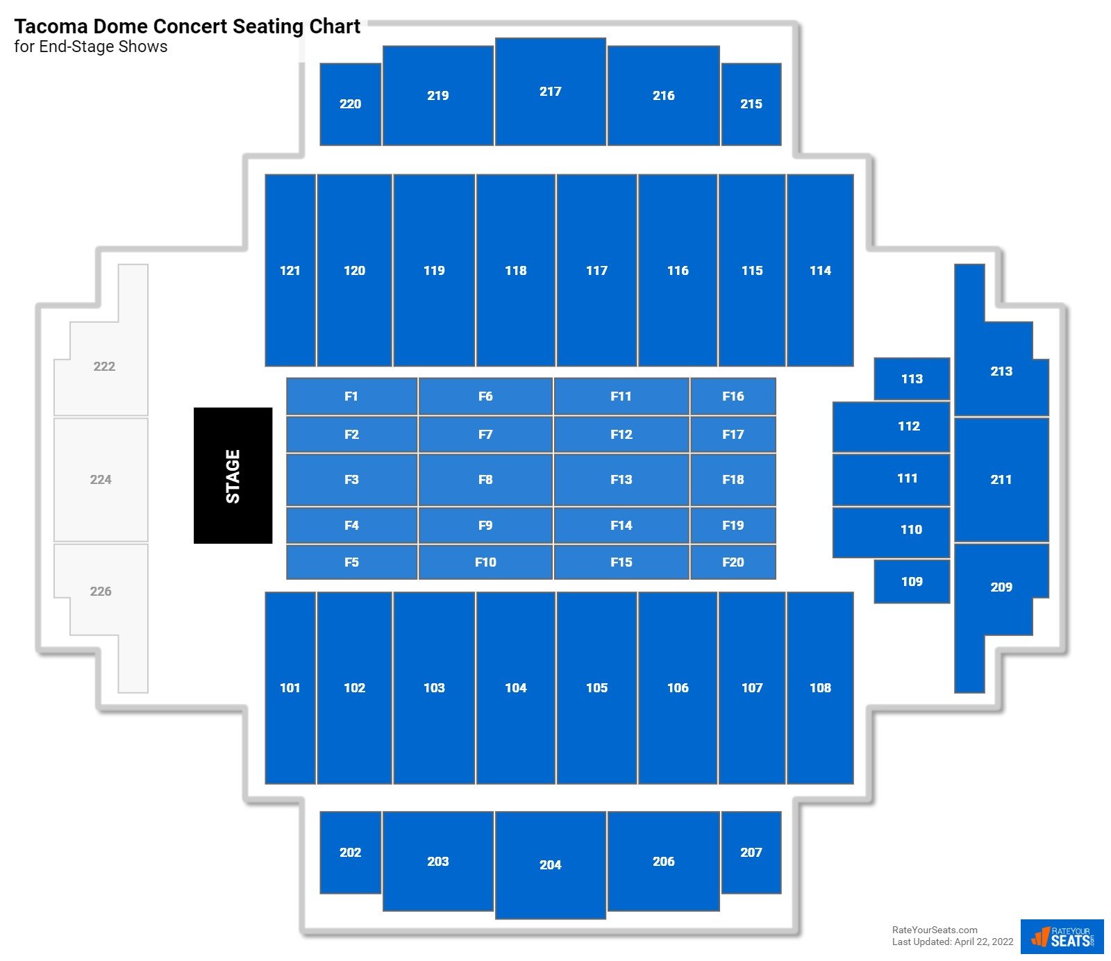 Tacoma dome seating chart