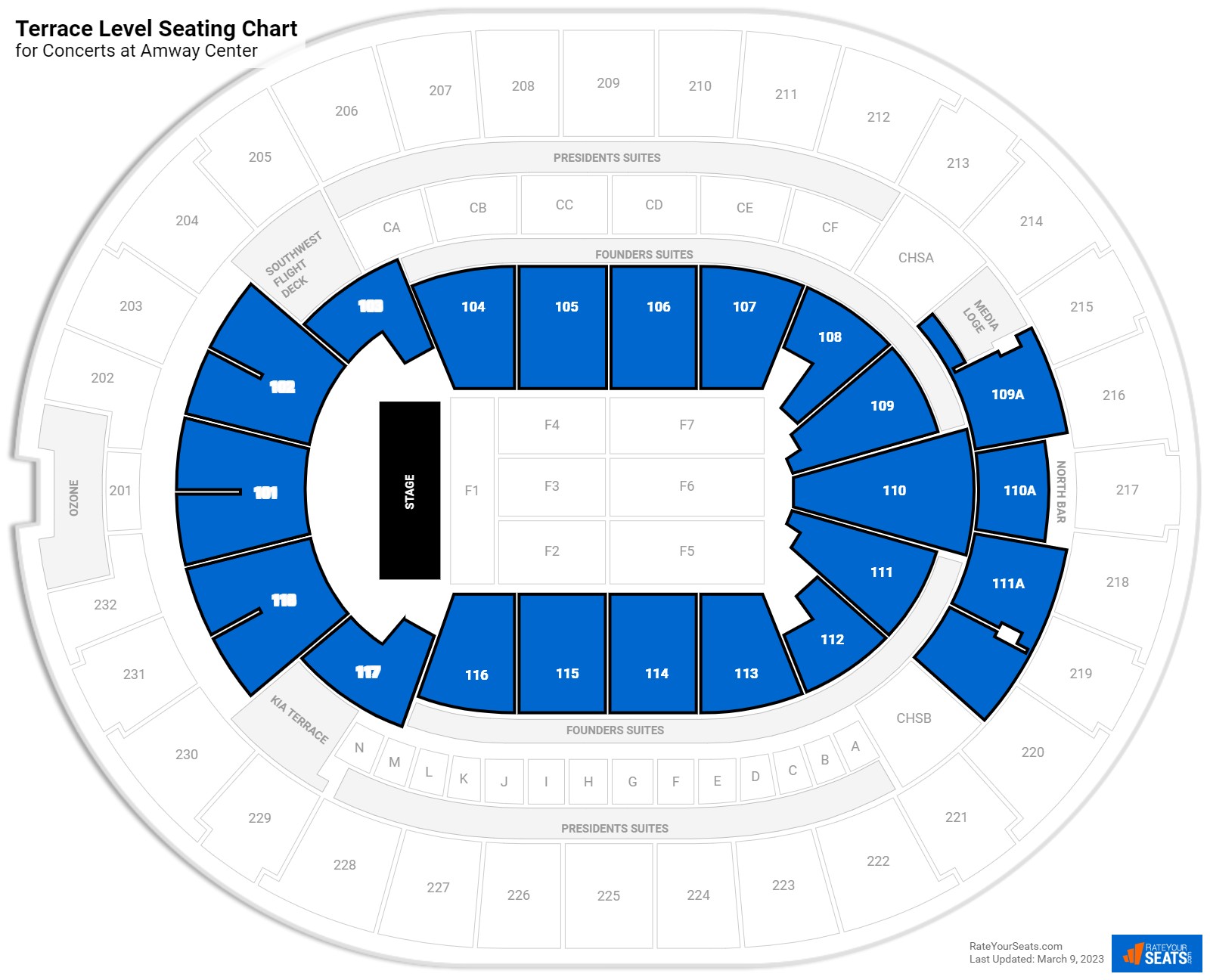 Amway Center Terrace Level - RateYourSeats.com